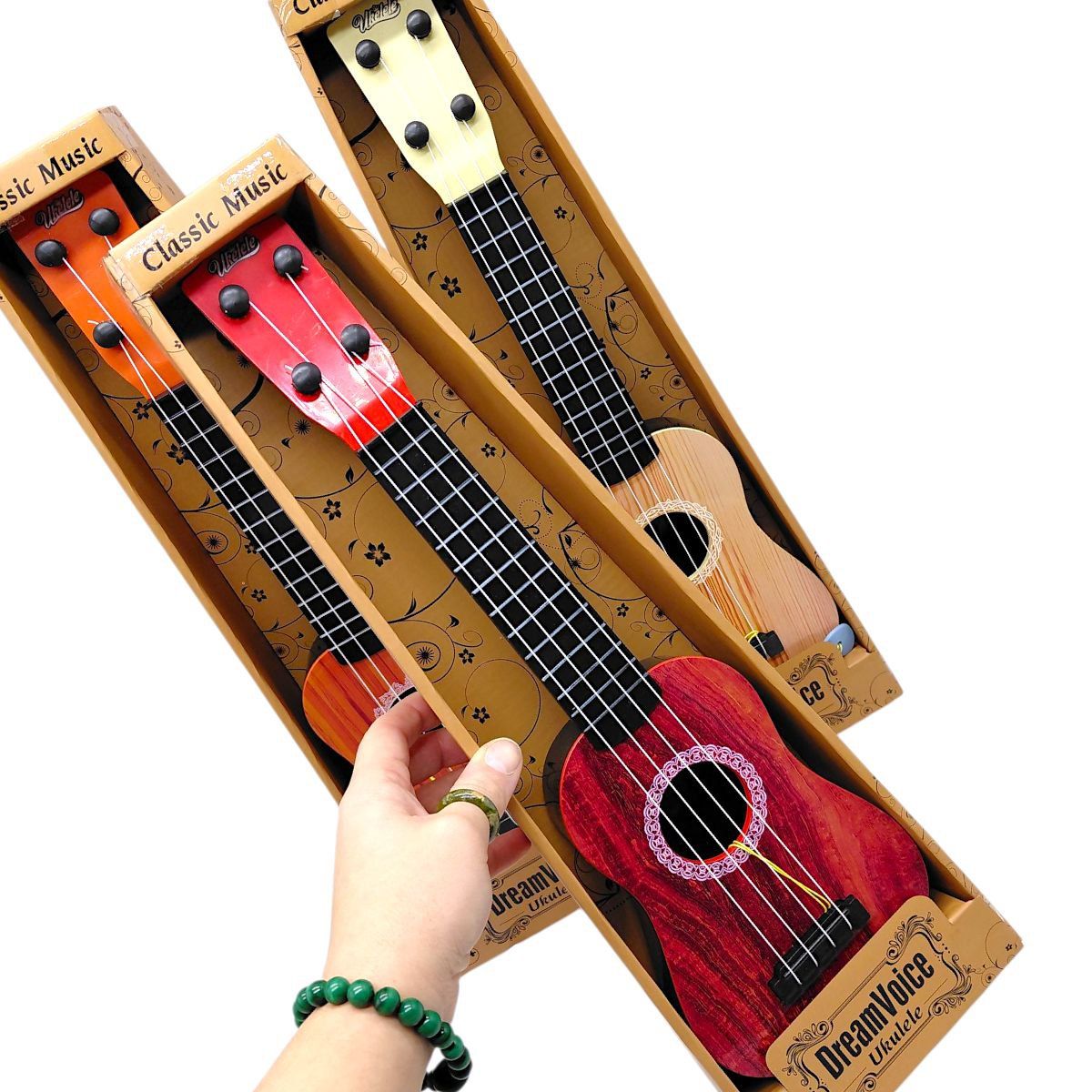 Гітара  “Акустична”, на 4 струни (СВІТЛО-КОРИЧНЕВА)  фото 2