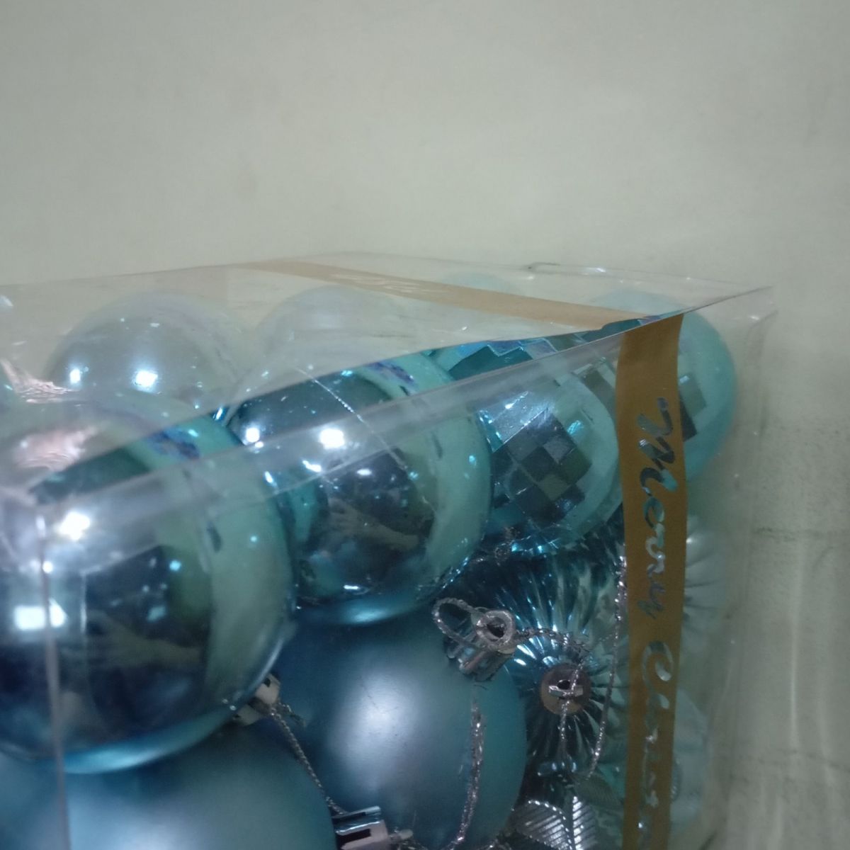 Уценка.  Новогодние украшения, шарики, 48 штук, в слюде - Повреждена упаковка,  фото 2