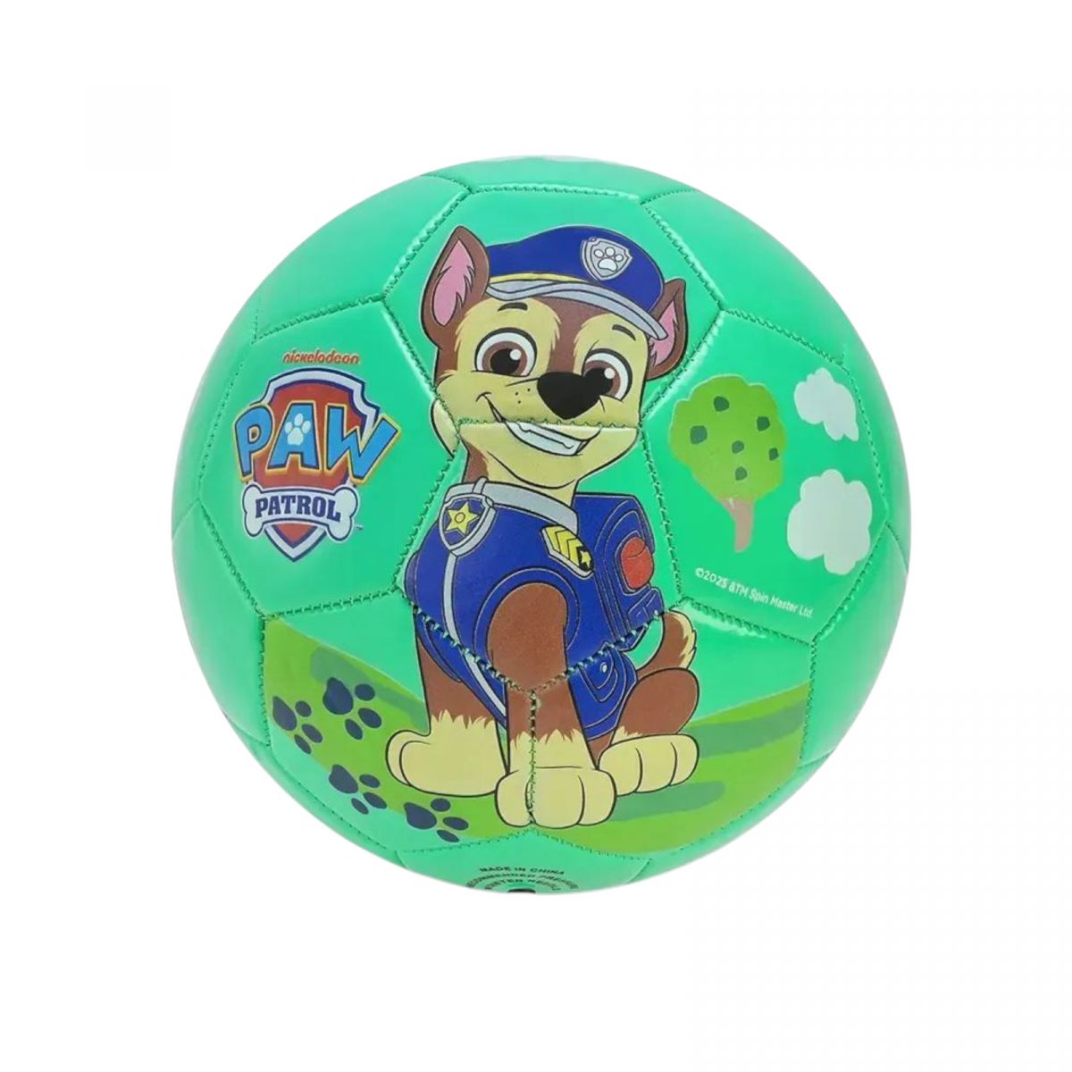 Мяч футбольный №3, Paw Patrol PVC зеленый  фото 2