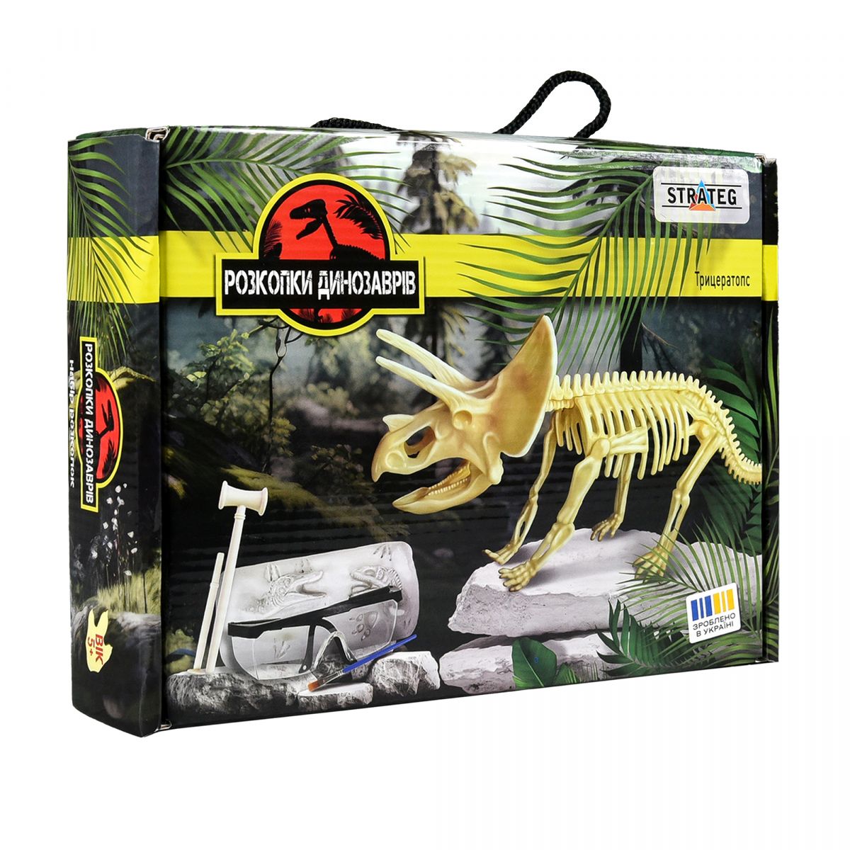 Набір для творчості "Розкопки динозаврів.  Трицератопс" (укр)  фото 2