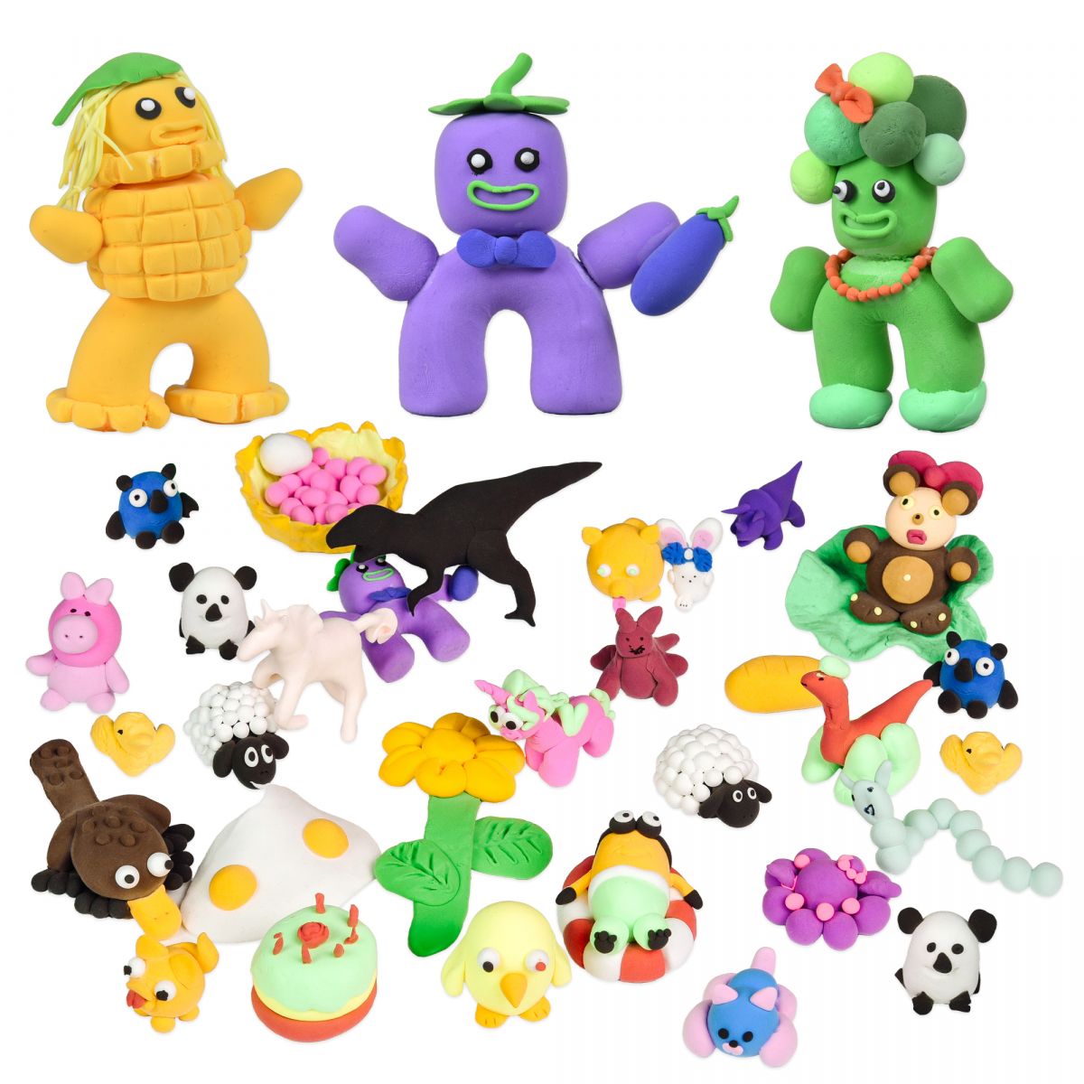 Набір для творчості (повітряний пластилін) "UʼDO Clay.  24 шт" брикет 10г (30838)  фото 2