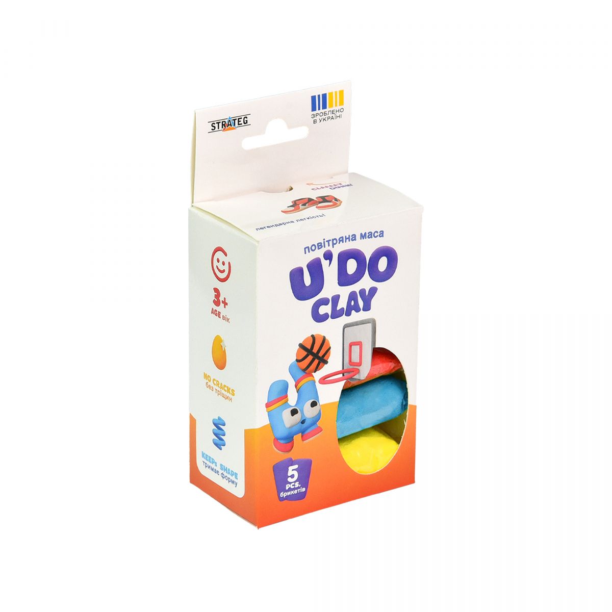 Набір для творчості "UʼDO Clay" 5 шт, брикет 10 г (укр)  фото 2