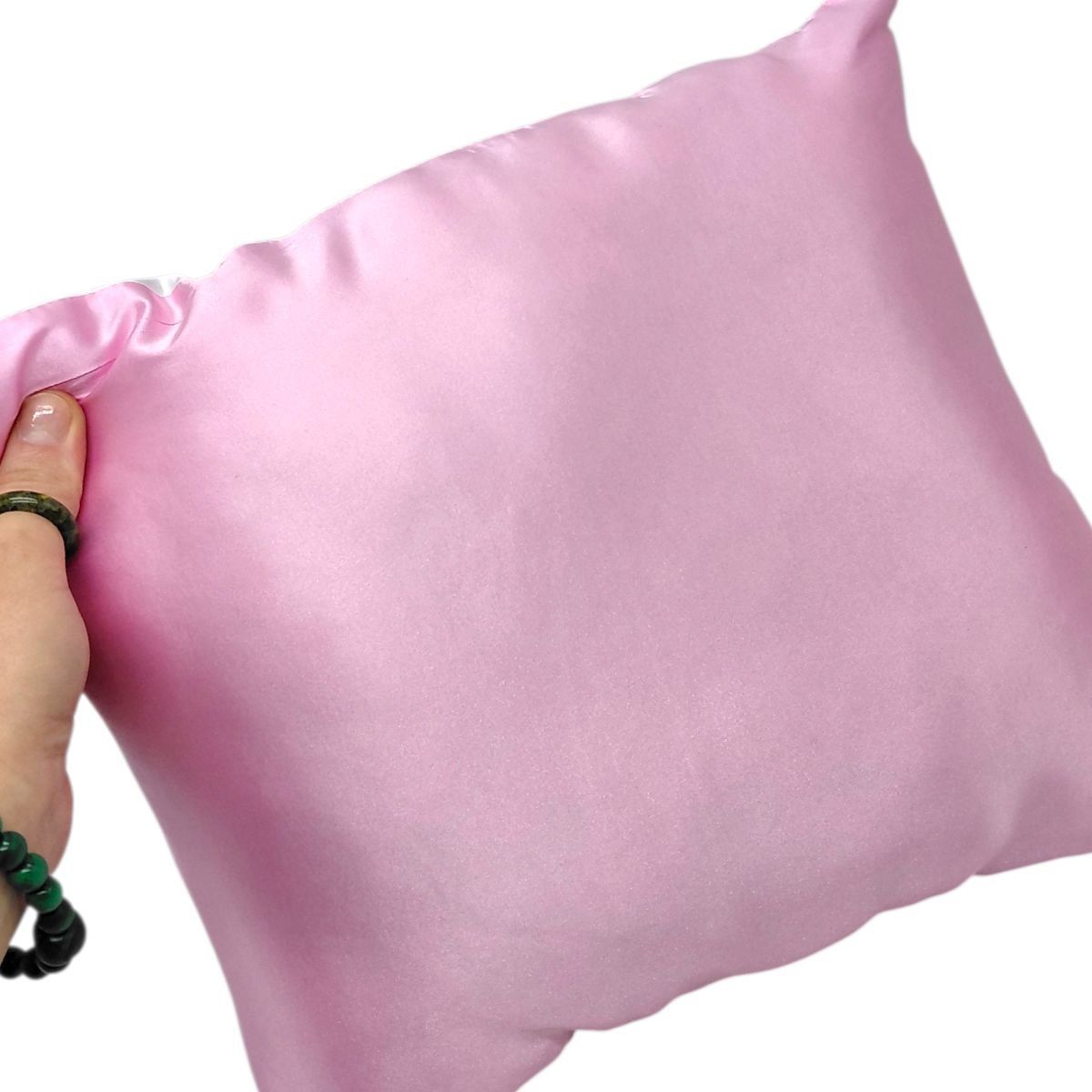 Подушка "Аніме дівчина у мистецькому світі" розмір 28х28 см (рожева з нанесенням сублімації)  фото 2