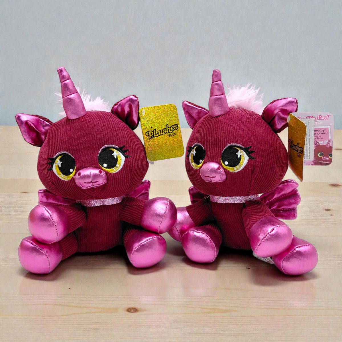 Мʼяка іграшка "Plushes Pets" 15 см (бордовий єдиноріг)  фото 2