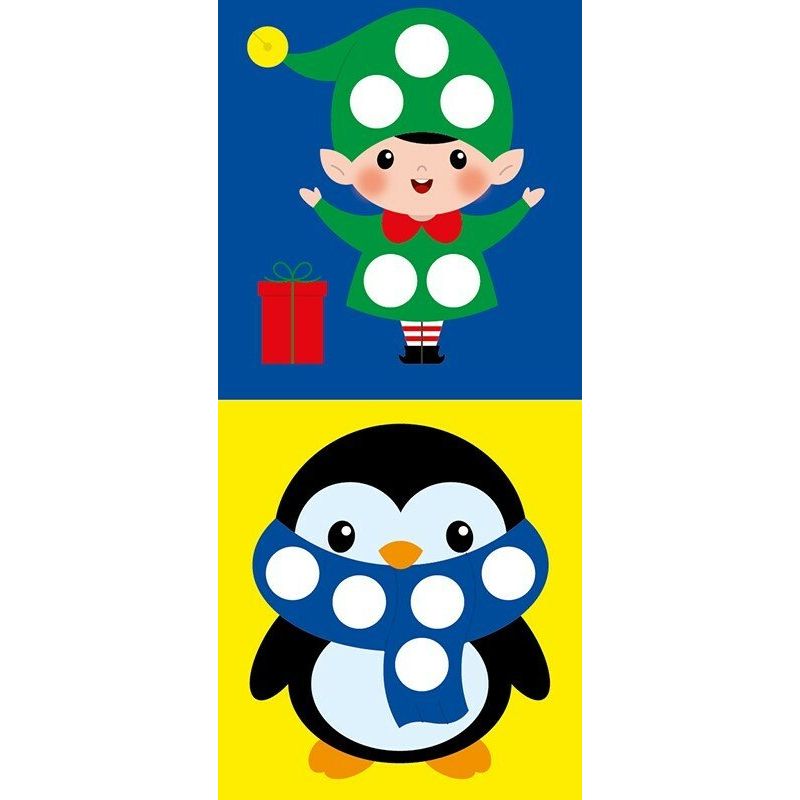 Мозаїка з наліпок : Сніговик.  Колір  фото 2