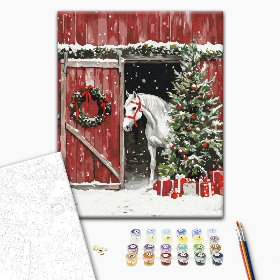 Картина по номерам "Под звон копыт и снега" 40x50 см.  фото 2