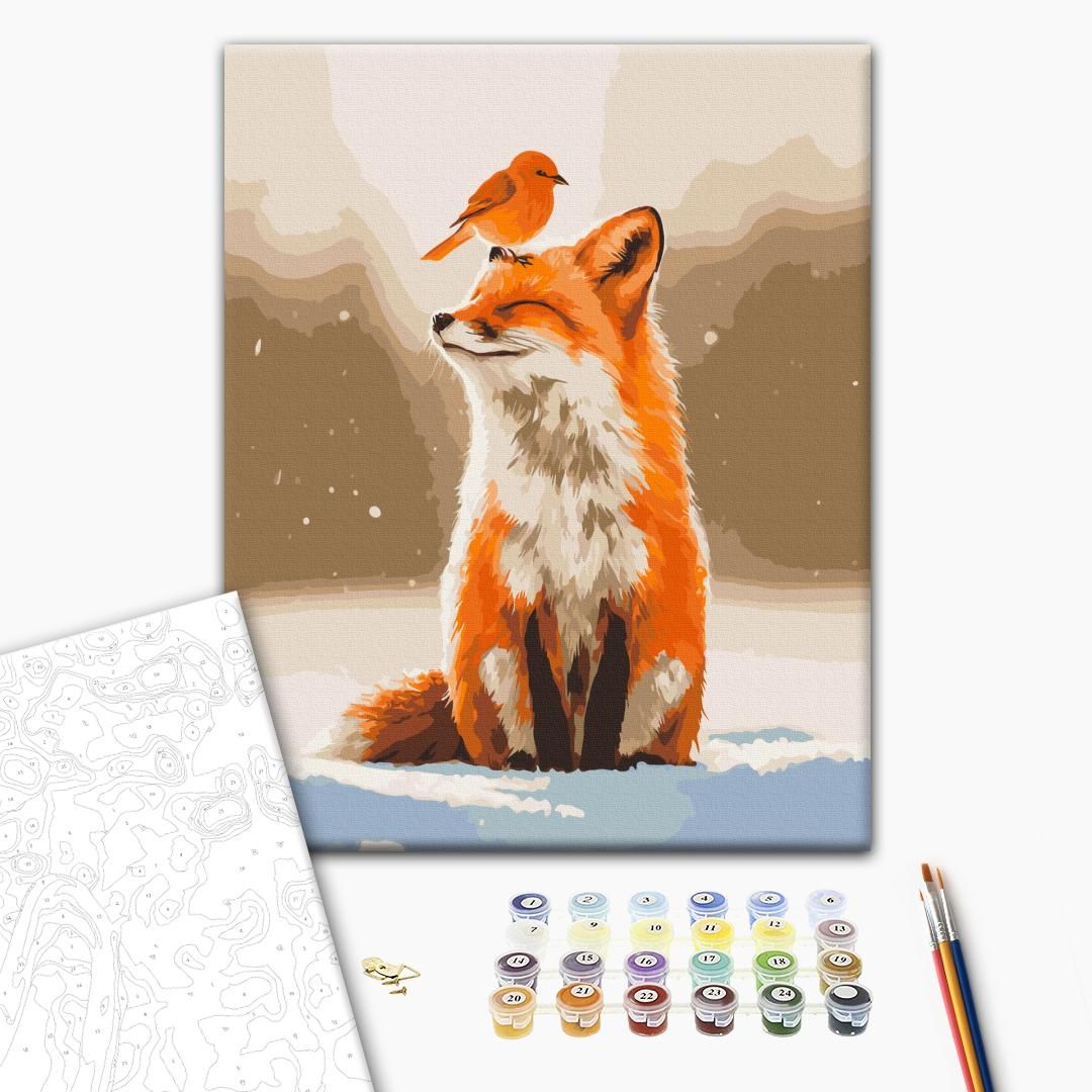 Картина по номерам "Друзья зимы" 40x50 см.  фото 2