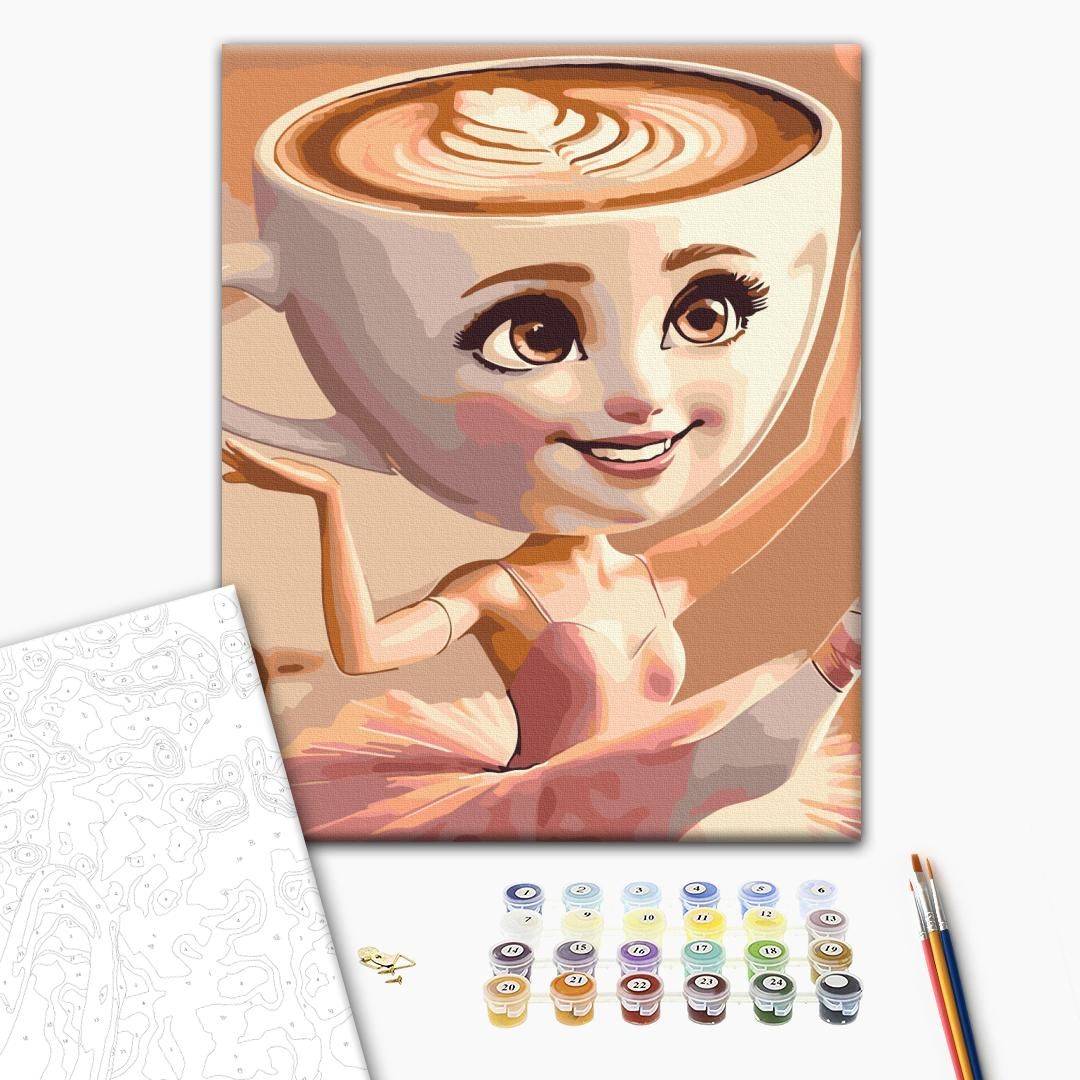 Картина по номерам "Ballerina Cappuccino" 40x40 см.  фото 2