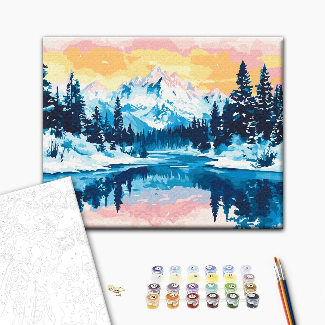 Картина по номерам "Серебряные вершины" 40x50 см.  фото 2