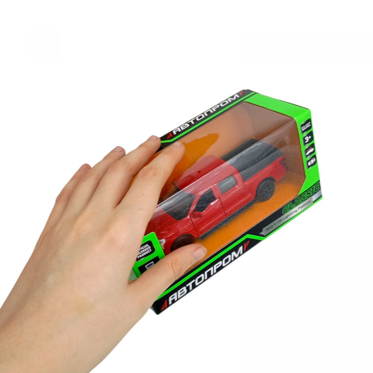 МАШИНКА АВТОПРОМ F-150 Lightning Platinum (ЧЕРВОНА)  фото 2