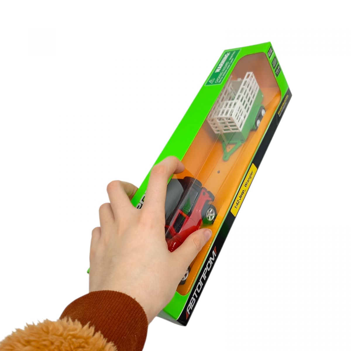 Машина+прицеп мет.  1:43 Toyota FJ, відкр. двері, короб. 28*8*6,5см  фото 2