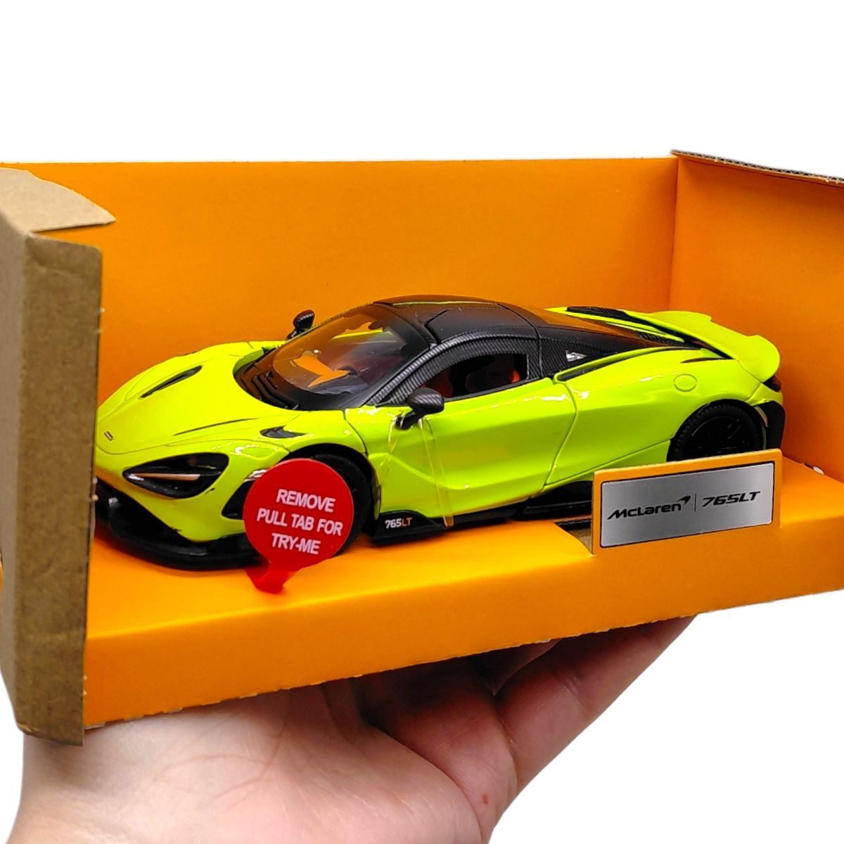 Машина металева, 1:31 McLaren 765 LT (світло, звук, коробка 18*9*8 см)  фото 2