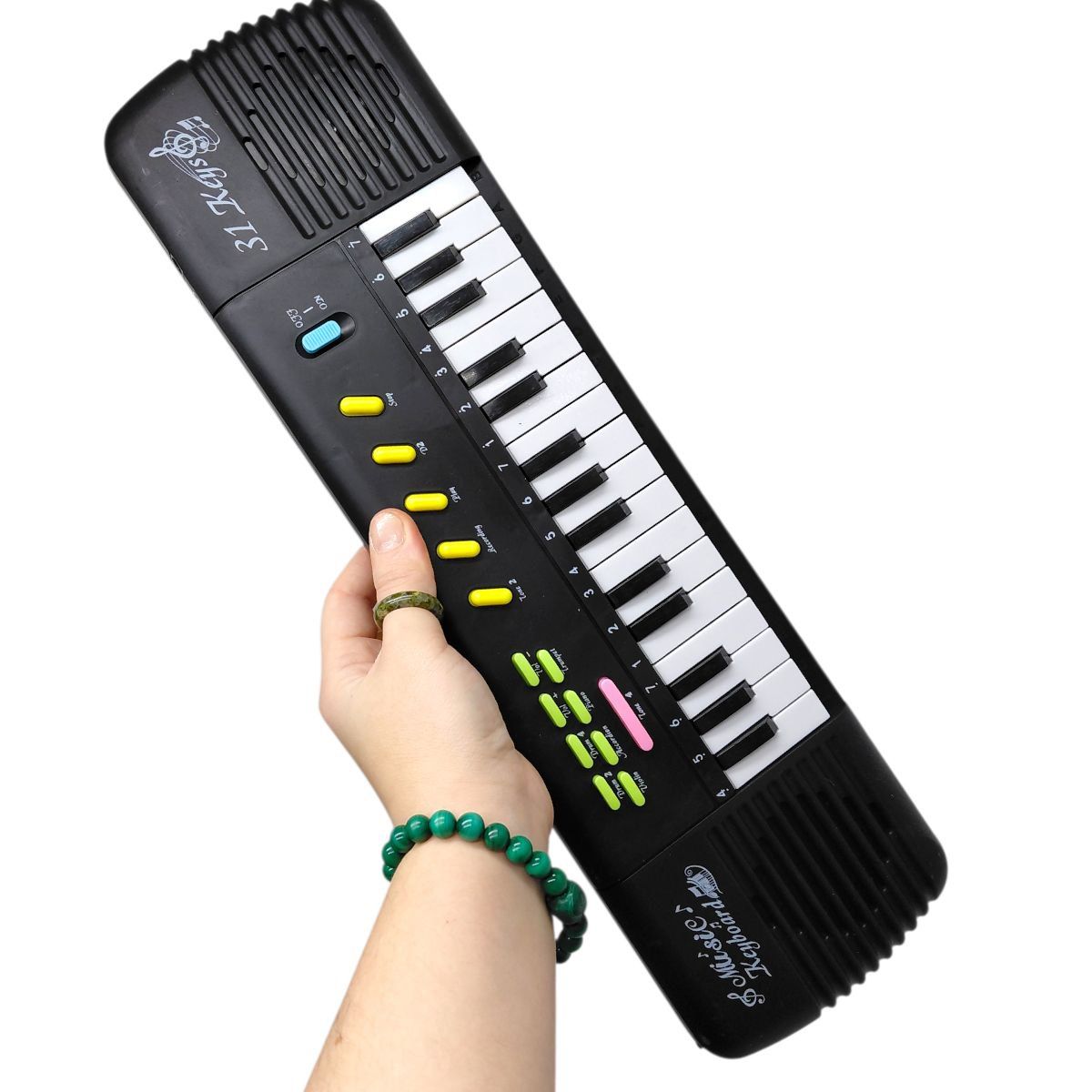 Синтезатор (31 клавіша, мікрофон, USB-кабель, на батарейках, у коробці)  фото 2