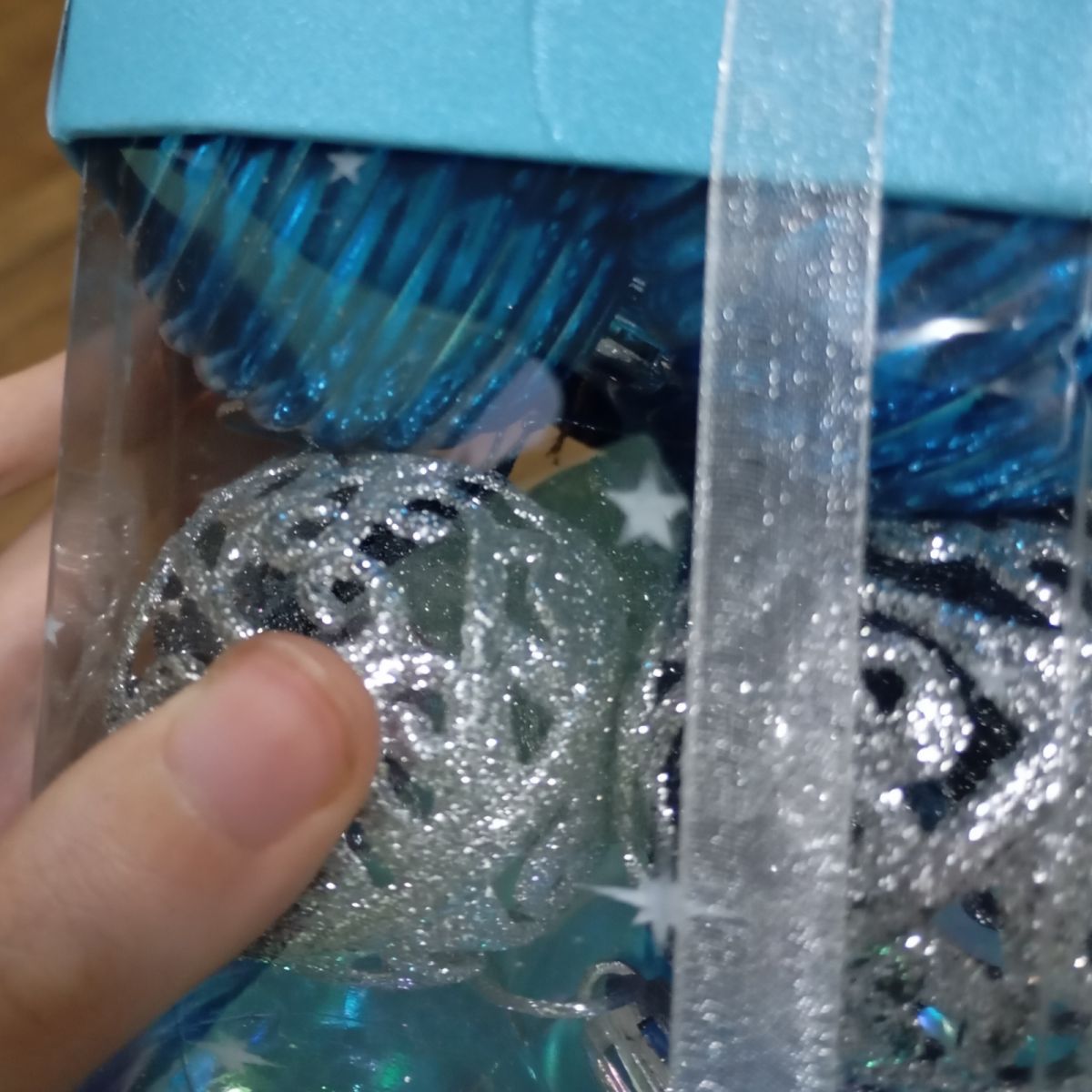 Уценка.  Новорічні прикраси,  35 штук, кульки, подарунки, D = 5 см, в слюді  - Повреждена упаковка  фото 2