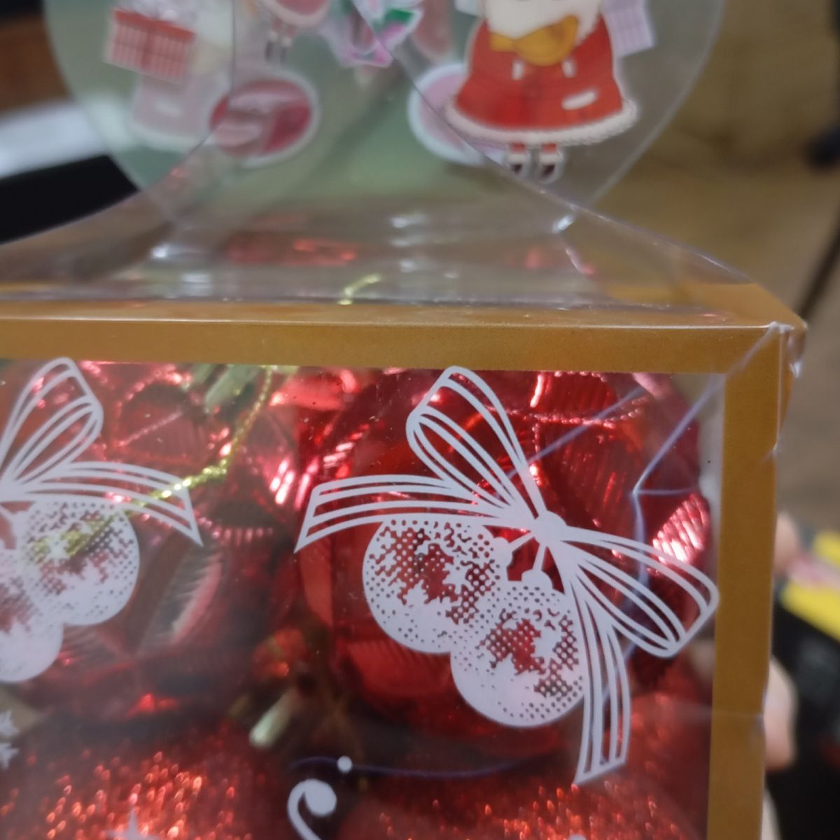 Уценка.  Новорічні прикраси, 16 штук, кульки, D=5 см, у слюді   - Повреждена упаковка  фото 2