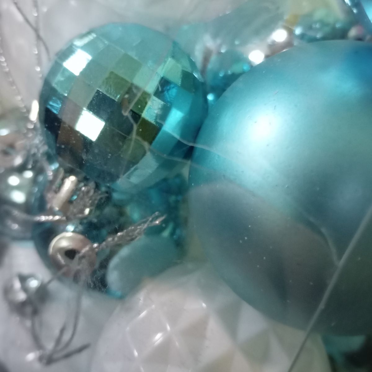 Уценка.  Новорічні прикраси C 67569 (32) 34 штуки, кульки, у слюді   - Повреждена упаковка  фото 2