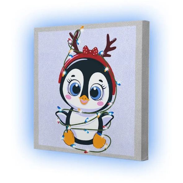 Картина по номерах зі світлодіодною підсвіткою "З ріжками" 25x25 см  фото 2