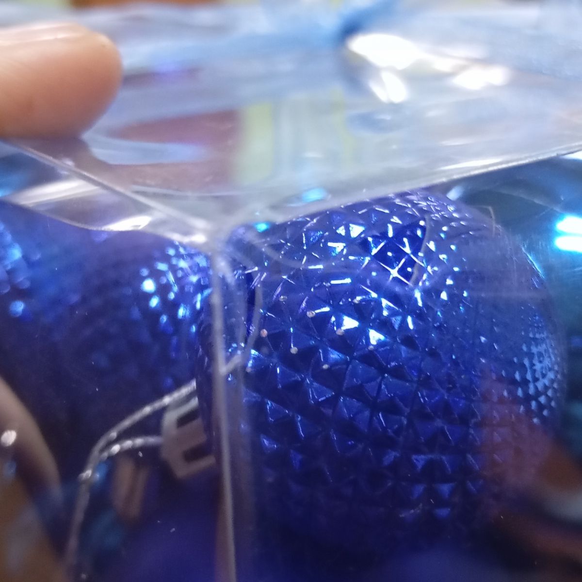 Уценка.  Новорічні прикраси кульки, 30 штук, (СИНІ) - Повреждена упаковка  фото 2