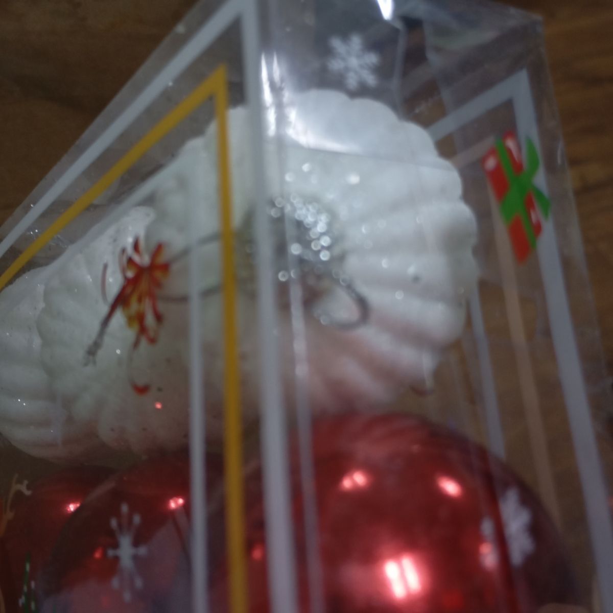 Уценка.  Новорічні прикраси,12 штук, кульки, D = 4,5 см, у слюді   - Повреждена упаковка  фото 2