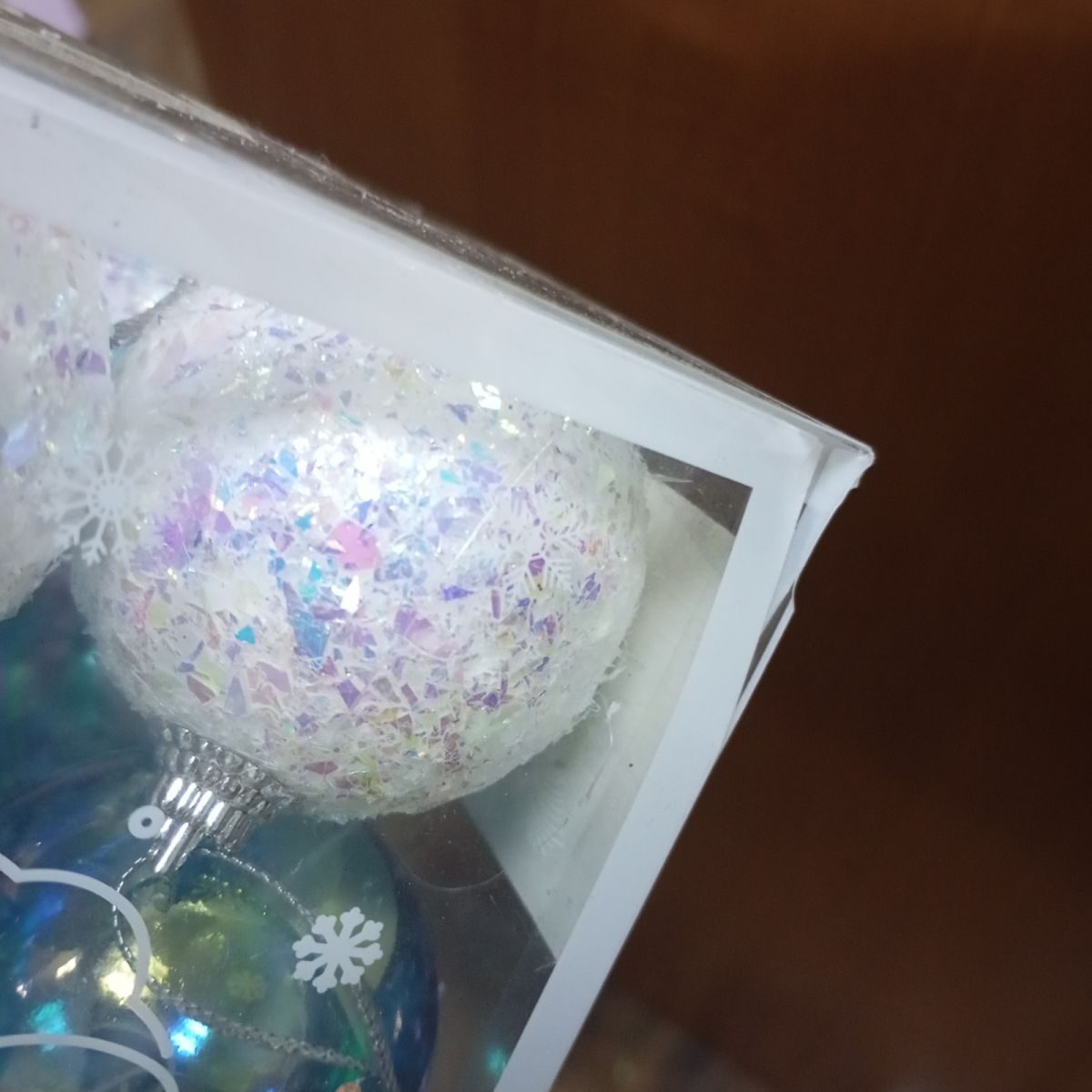 Уценка.  Новорічні прикраси, 16 штук, кульки, D=5 см, у слюді   - Повреждена упаковка  фото 2