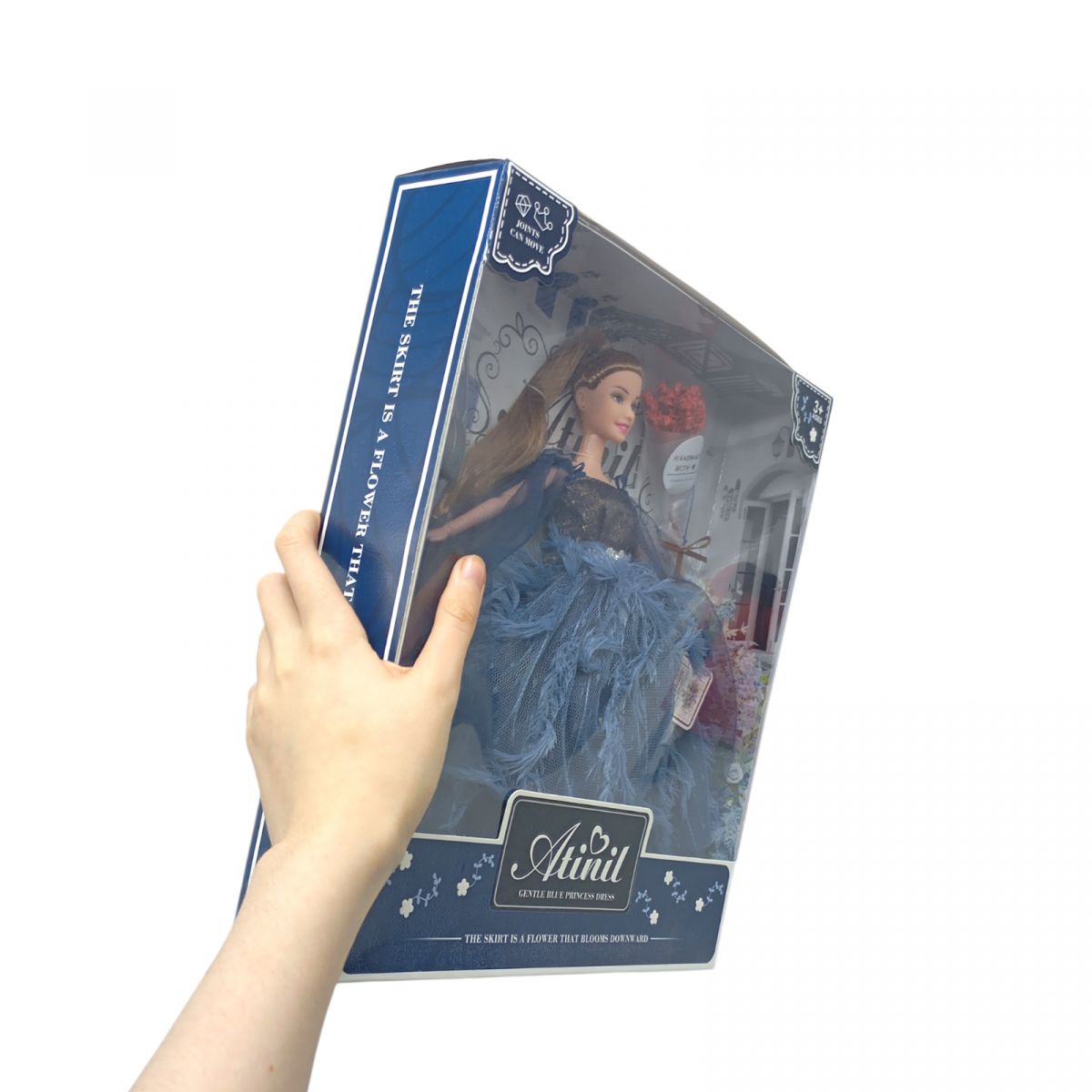 Кукла 29см (Шатенка в синем платье)  фото 2