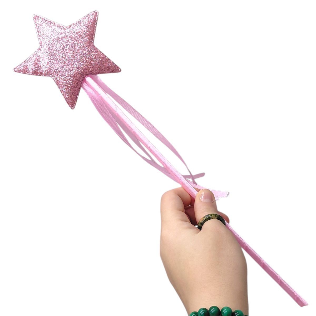 Набір новорічний (обруч із чарівною паличкою) "Зірочка" рожевий  фото 2