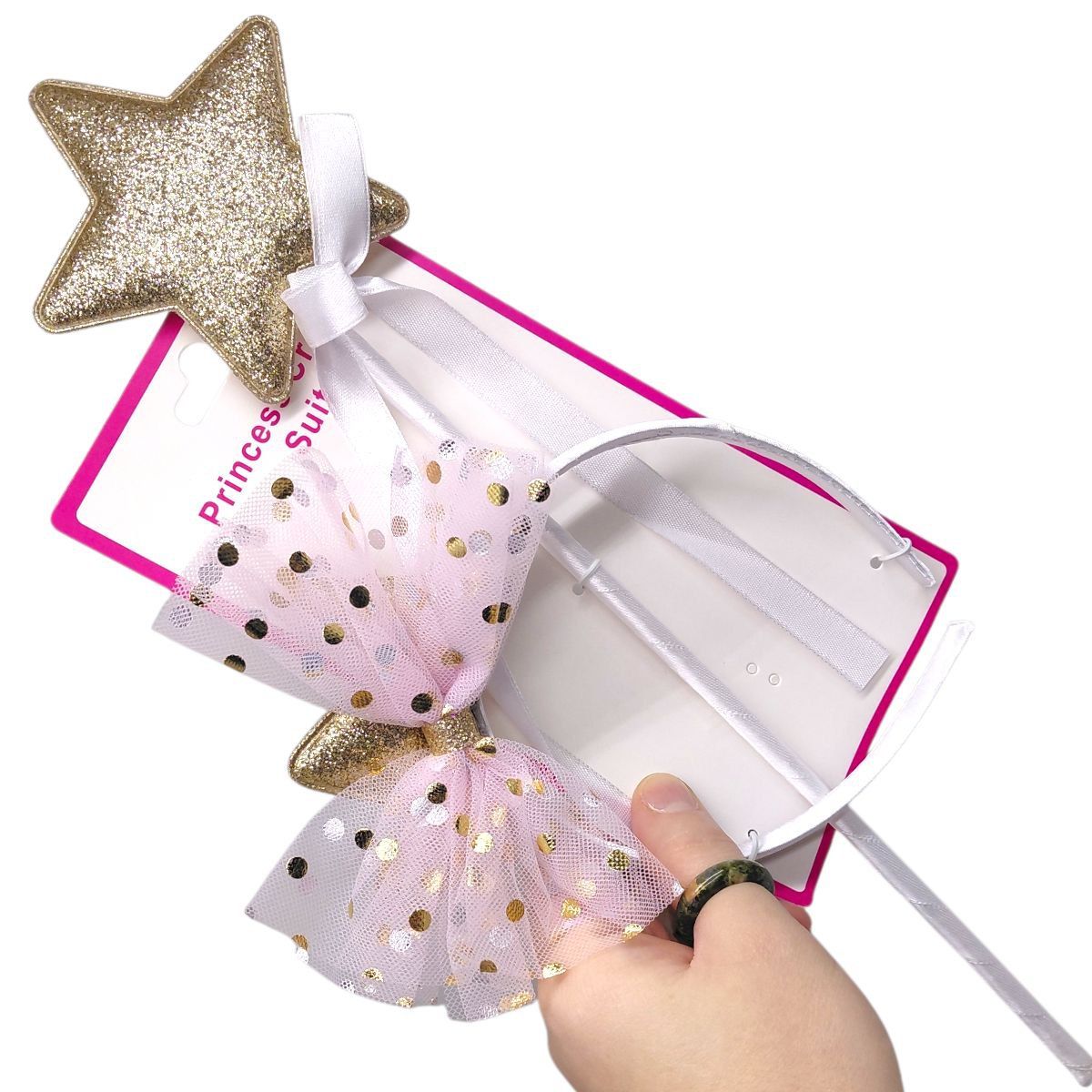 Набір новорічний (обруч із чарівною паличкою) "Зірочка" блискучий  фото 2