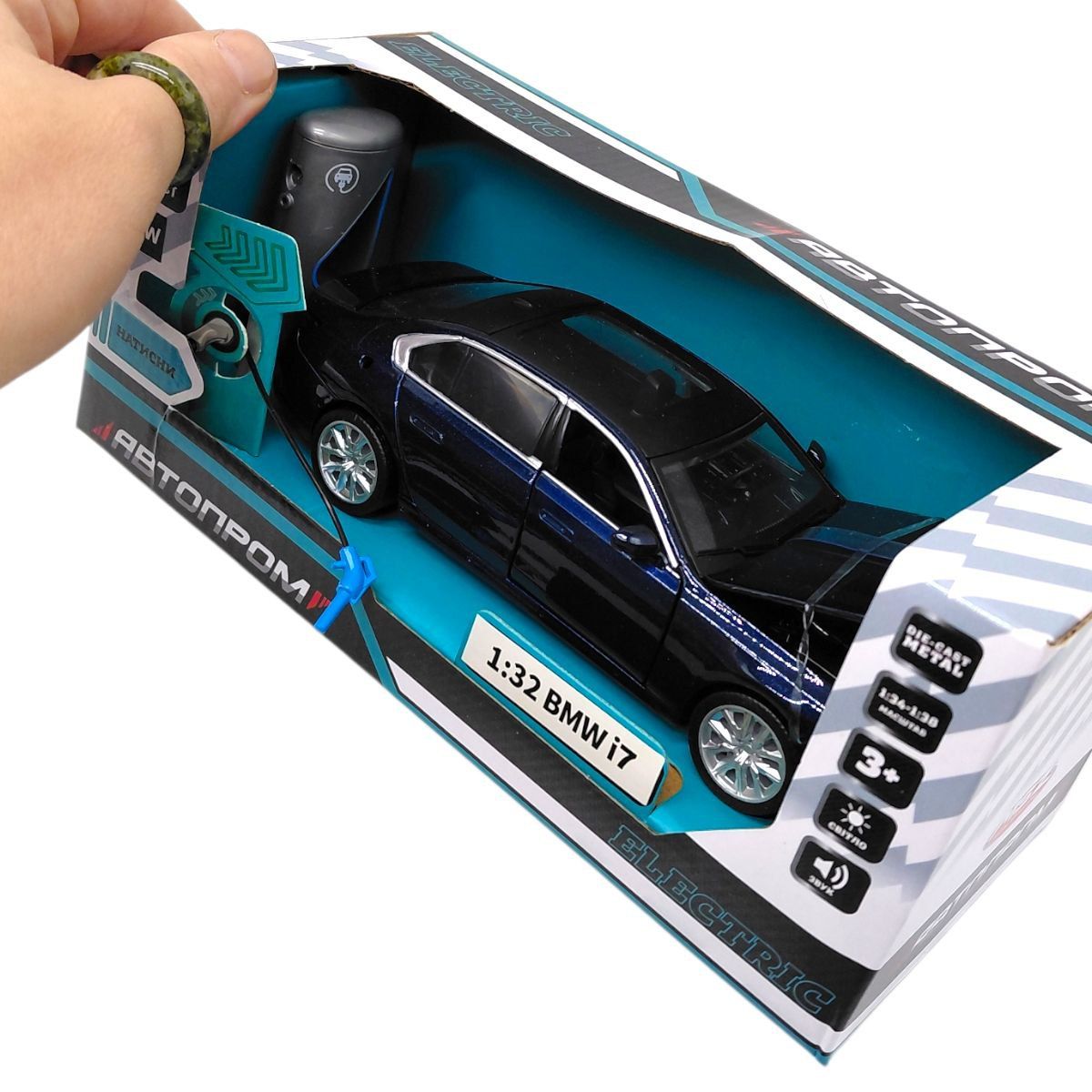 МАШИНА АВТОПРОМ (МЕТАЛЕВА) 1:32 BMW I7 (СИНЯ)  фото 2