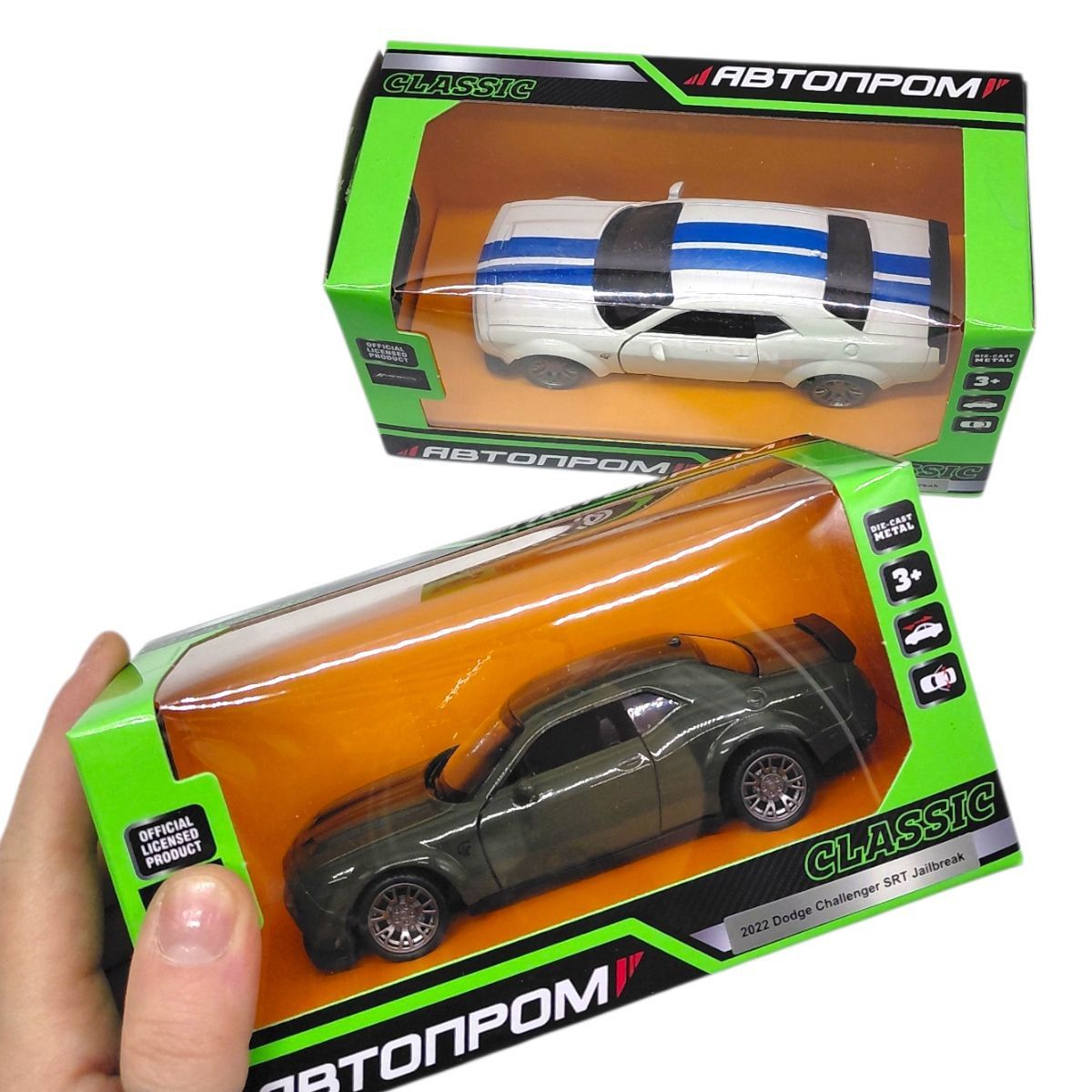 МАШИНА АВТОПРОМ (металева) Dodge Challenger (БІЛИЙ)  фото 2