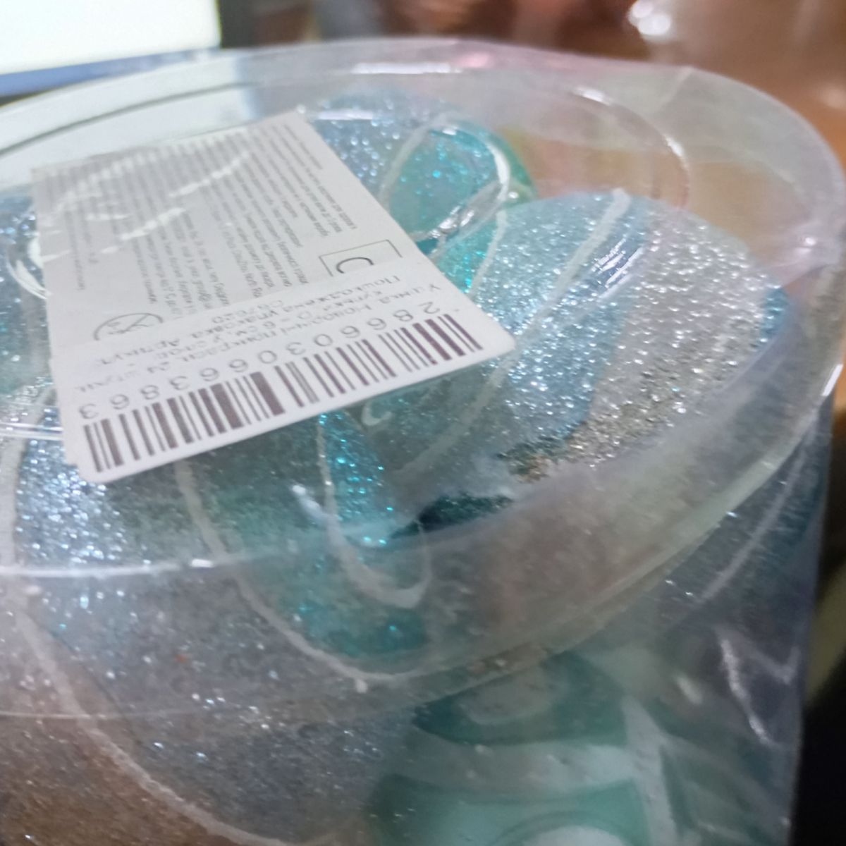 Уценка.  Новогодние украшения, 24 штуки, шарики, D=6 см, в слюде - Повреждена упаковка  фото 2