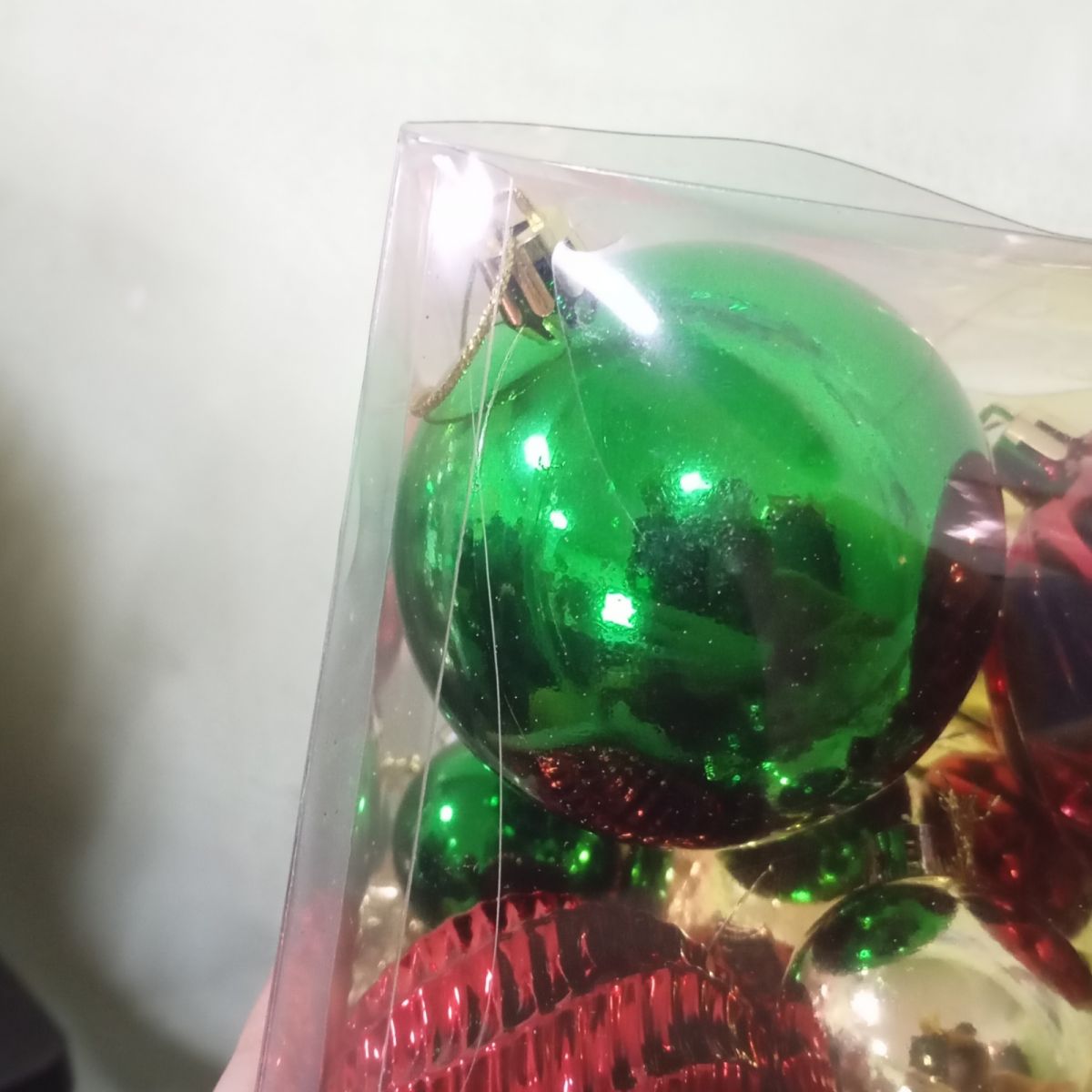 Уценка.  Новорічні прикраси C 67572 (32) 34 штуки, кульки, у слюді   - Повреждена упаковка  фото 2