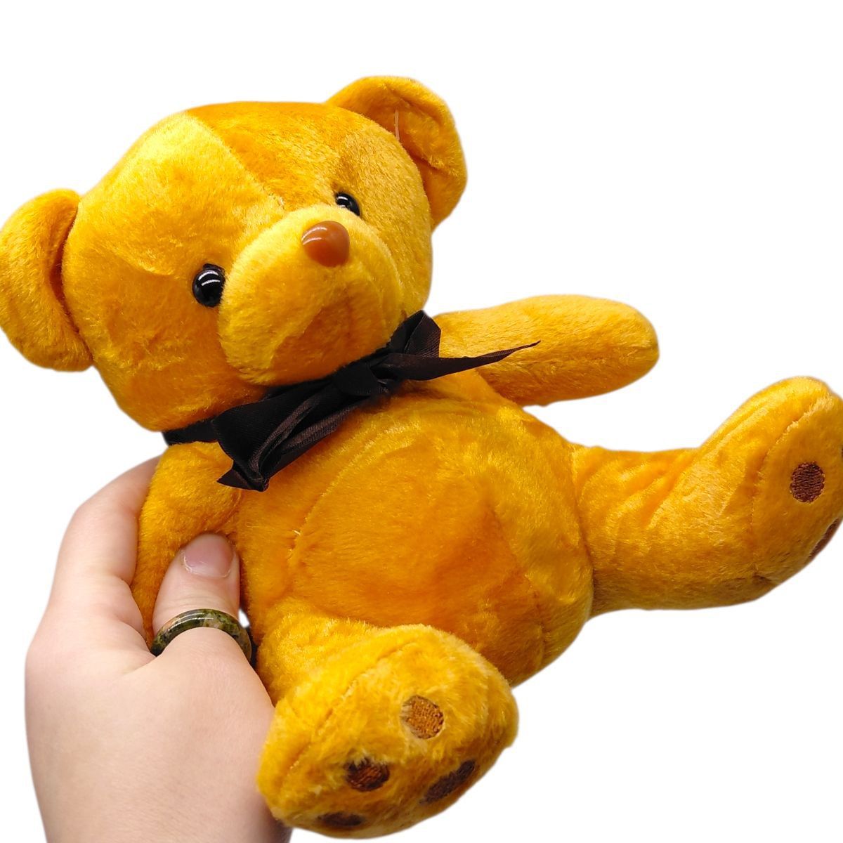 Мягкая игрушка "Мишка с бантом" 17 см (Рыжий)  фото 2