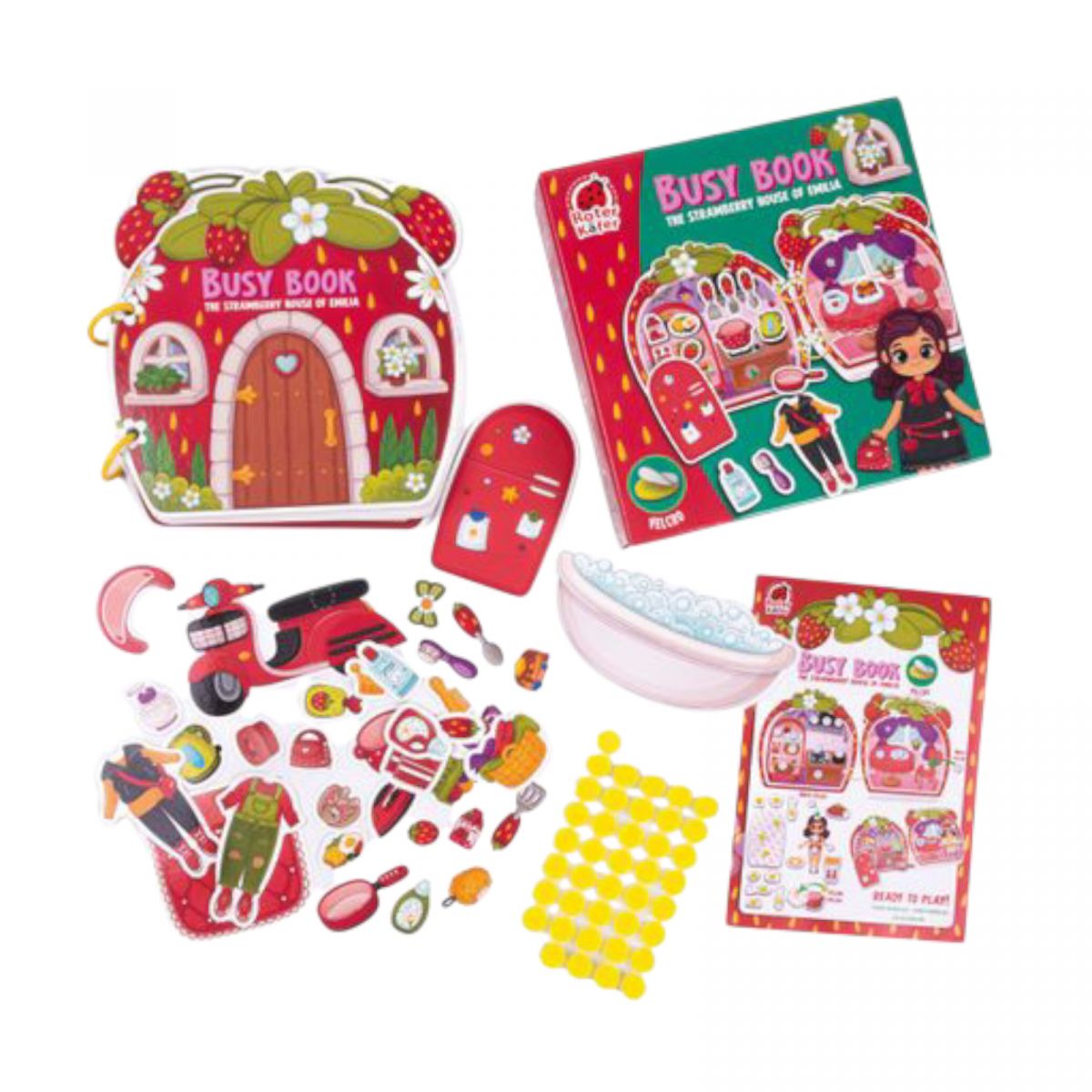 Гра розвиваюча з липучками.  Бізі Бук.  Полуничний будиночок Емілії.  фото 2
