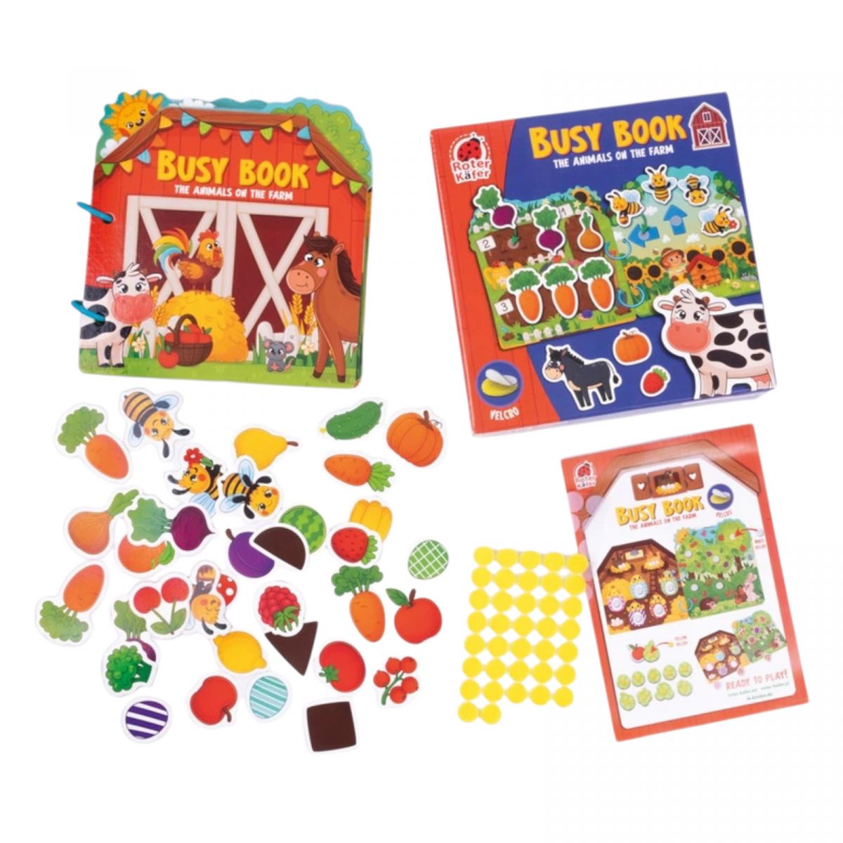 Гра розвиваюча з липучками.  Бізі Бук.  Тварини на фермі.  фото 2