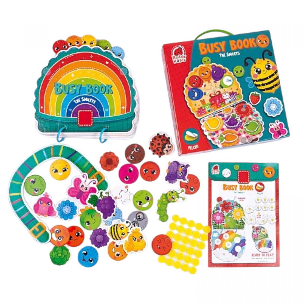 Гра розвиваюча з липучками.  Бізі Бук.  Смайлики.  фото 2