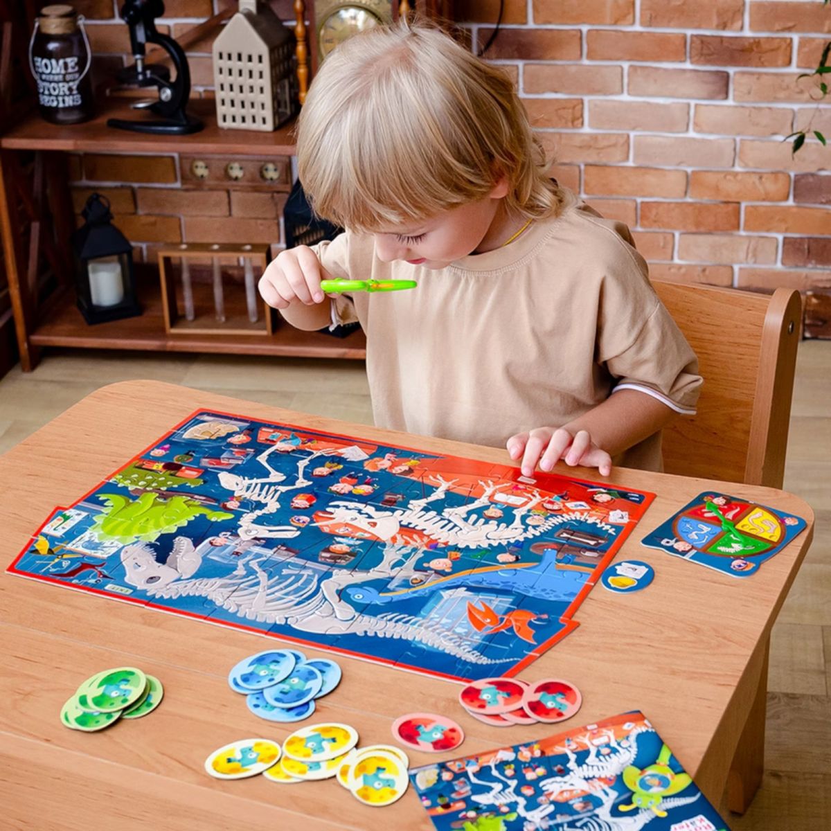 Игра настольная "Пазлы-детективы.  Музей динозавров"  фото 2