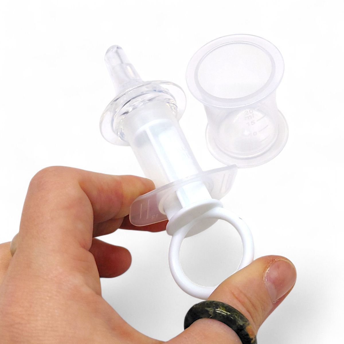 Шприц-дозатор з мірним стаканчиком (БЛАКИТНИЙ)  фото 2