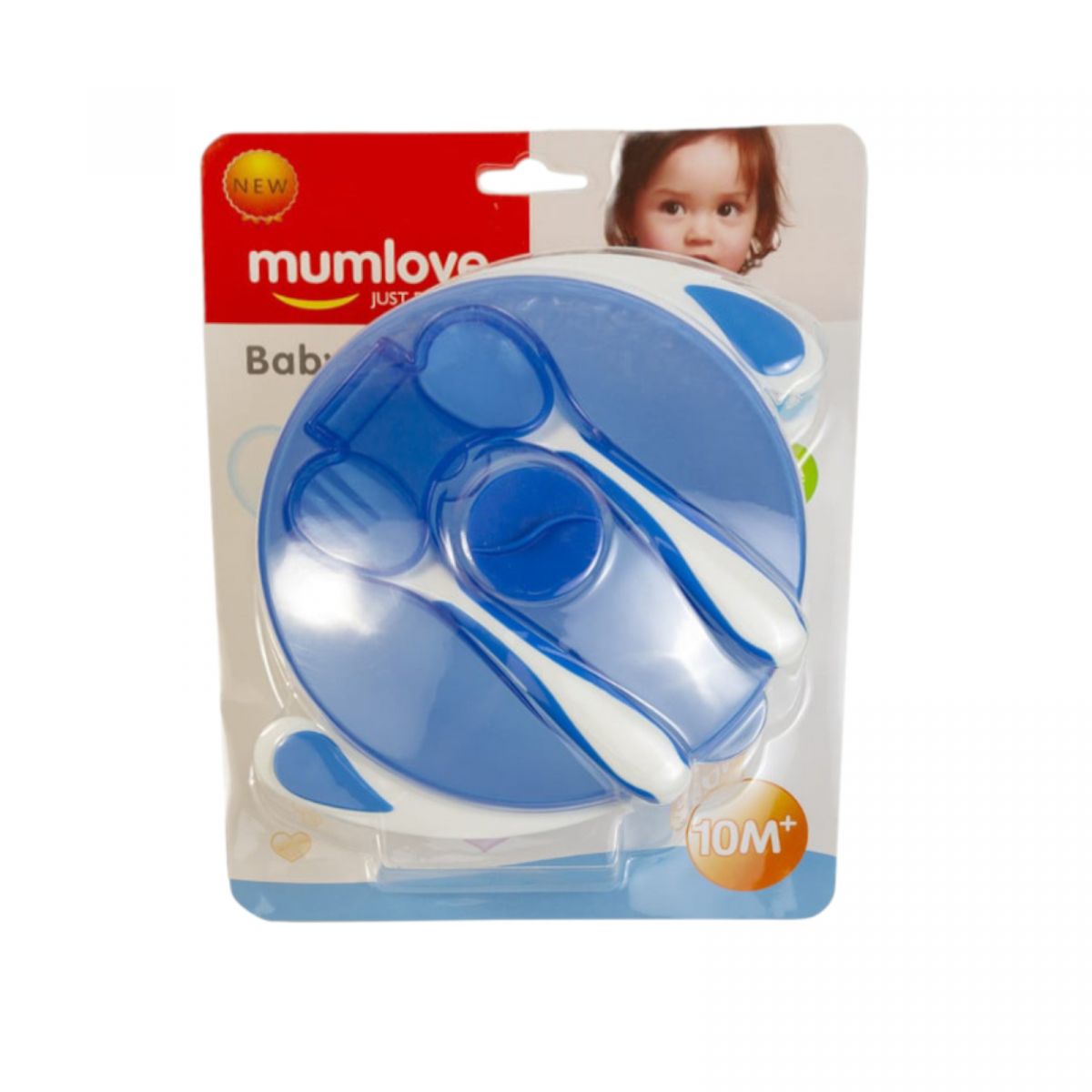 Тарілка на присосці з ложкою та виделкою (МАЛИНОВА)  фото 2