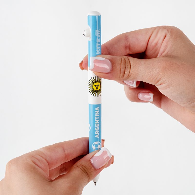 Ручка кулькова автоматична Football nations, синя  фото 2