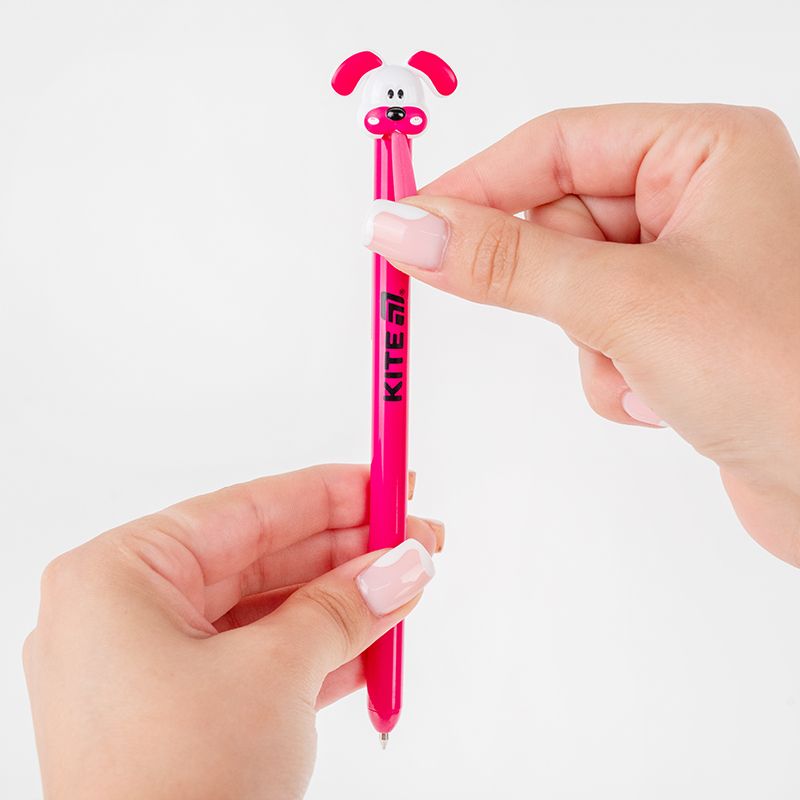 Ручка кулькова автоматична Little puppy, синя  фото 2