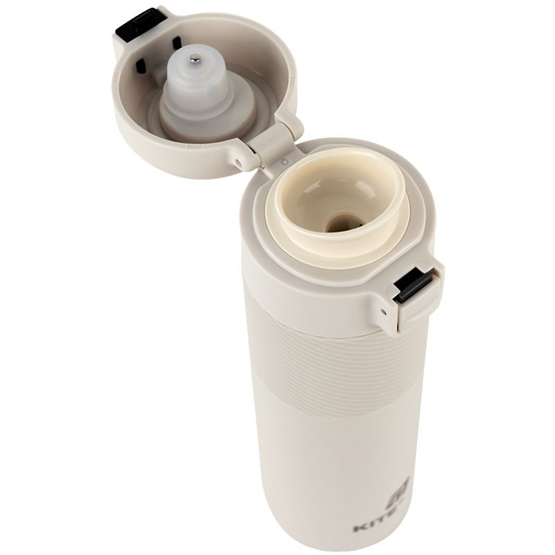 Термос з термодатчиком 450 мл,  бежевий  фото 2