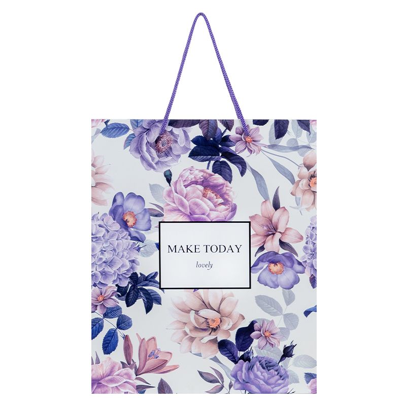 Пакет паперовий подарунковий, 26х32см, Violet Whispers  фото 2