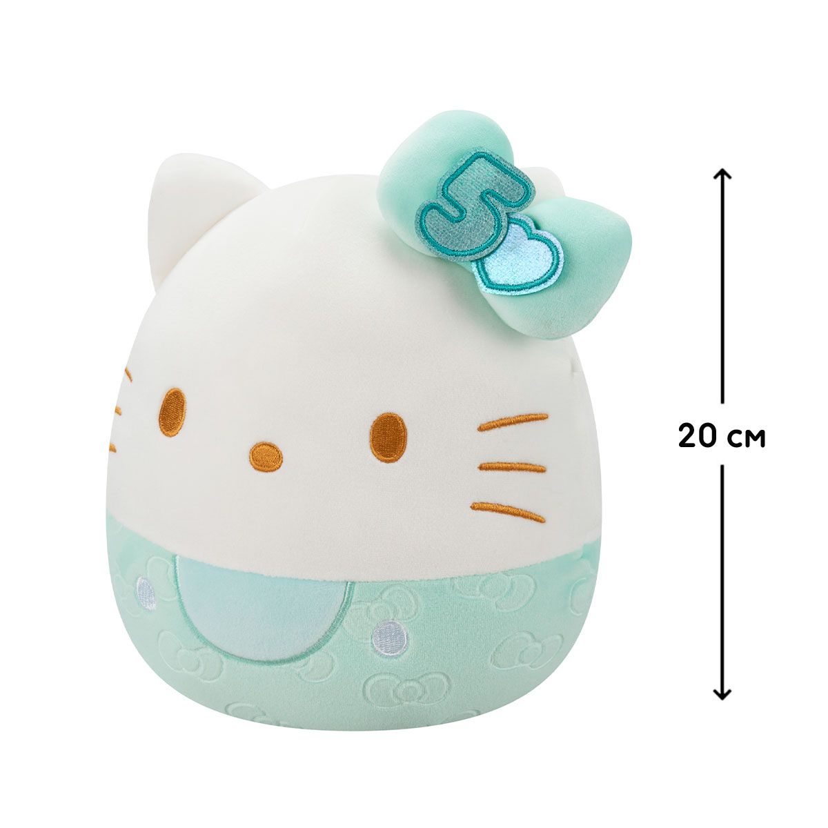 М'яка іграшка Squishmallows – Хелоу Кітті у смарагдовому (20 cm)  фото 2