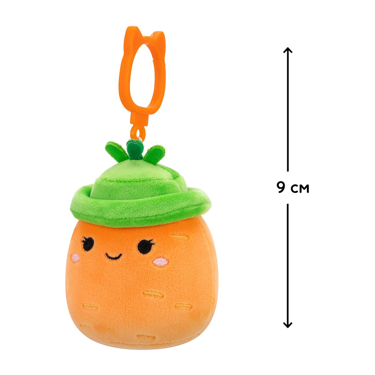 М'яка іграшка на кліпсі Squishmallows – Морквинка Кароліна  фото 2