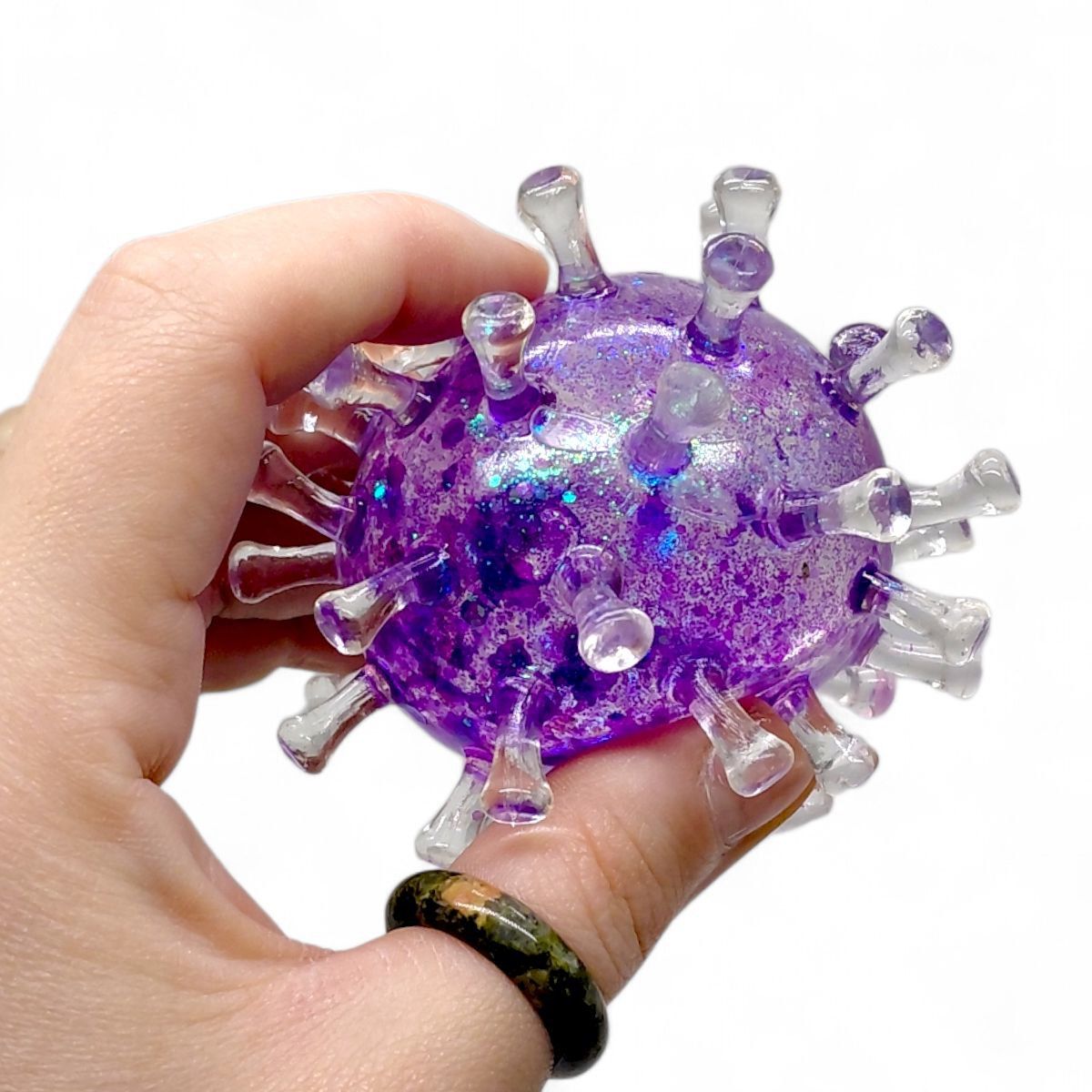 ІГРАШКА-АНТИСТРЕС ВІРУС  (ПОМАРАНЧЕВА)  фото 2