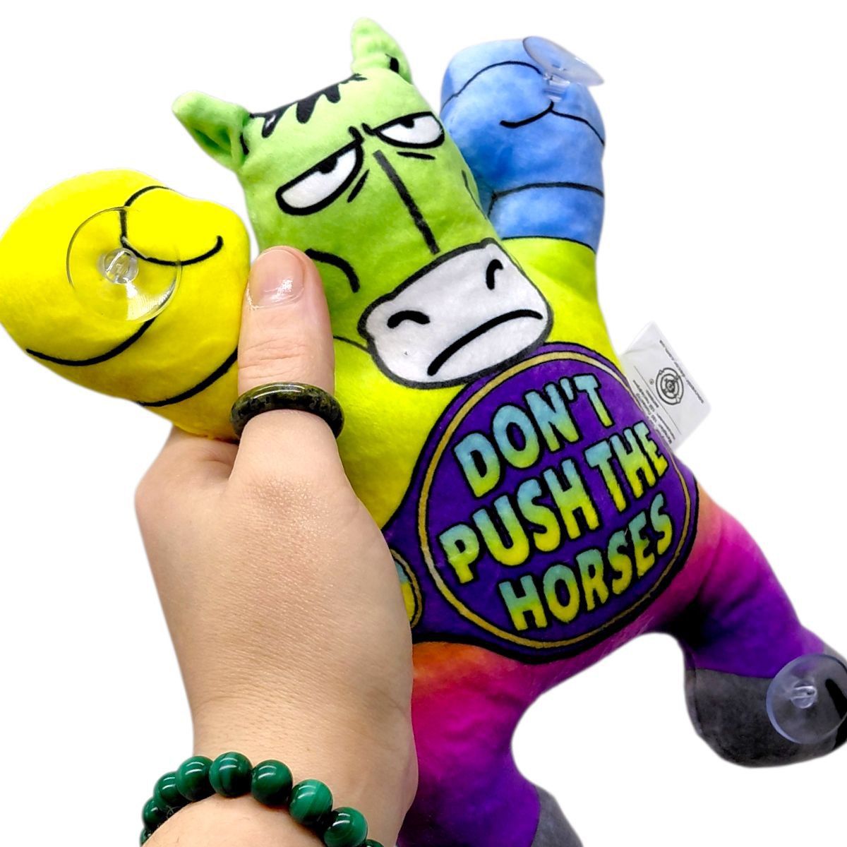 Іграшка м’яконабивна Кінь на липучках 22см(DON`T PUSH THE HORSES ЗЕЛЕНИЙ)  фото 2