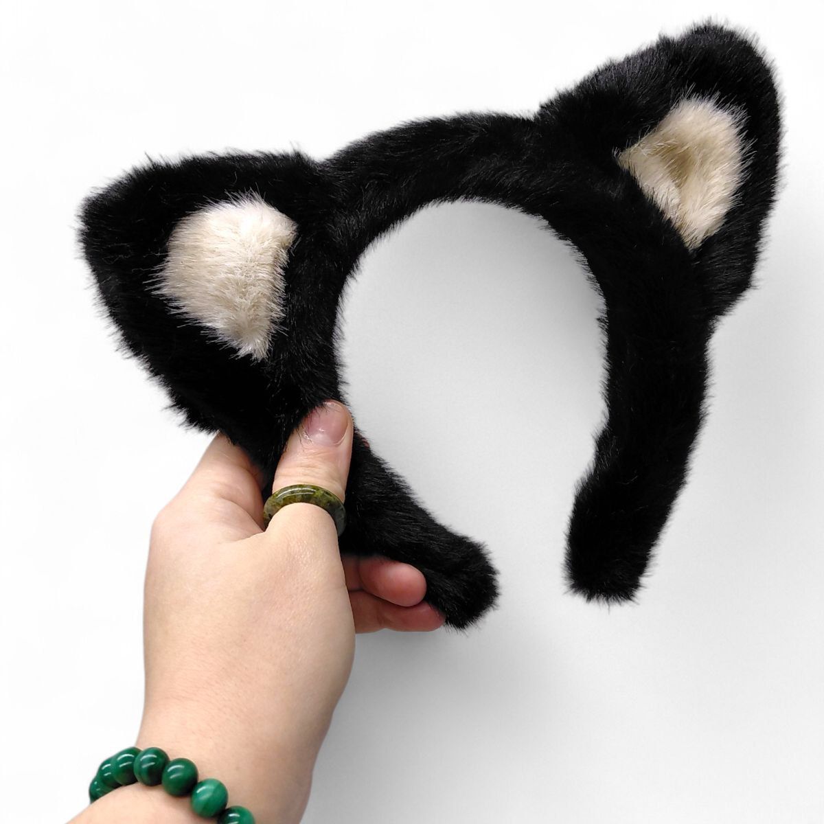 ОБРУЧ З ВУШКАМИ (ЧОРНИЙ)  фото 2