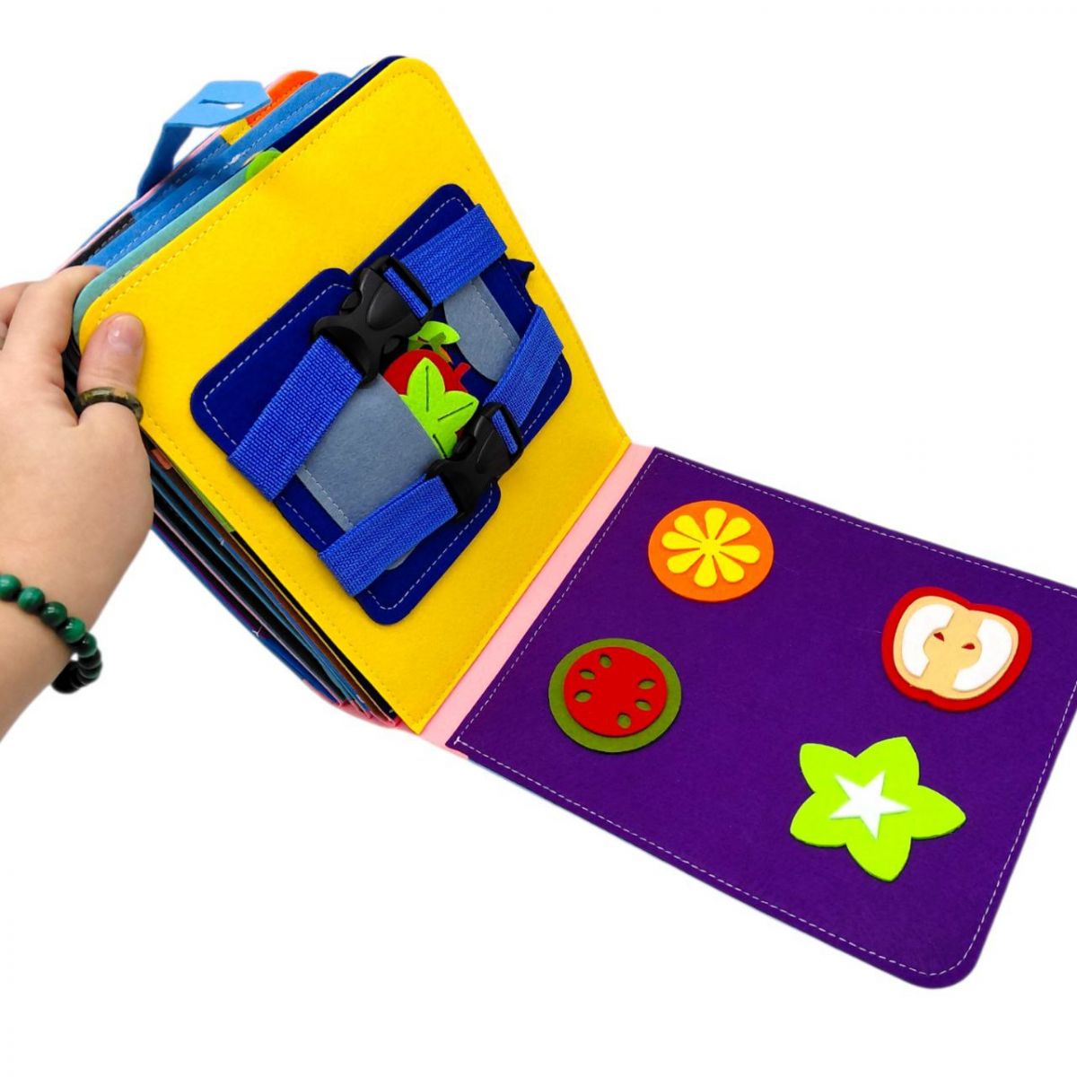 Мʼяка книжка-бізіборд (фетр, елементи на липучках, сюжетні ігри)  фото 2