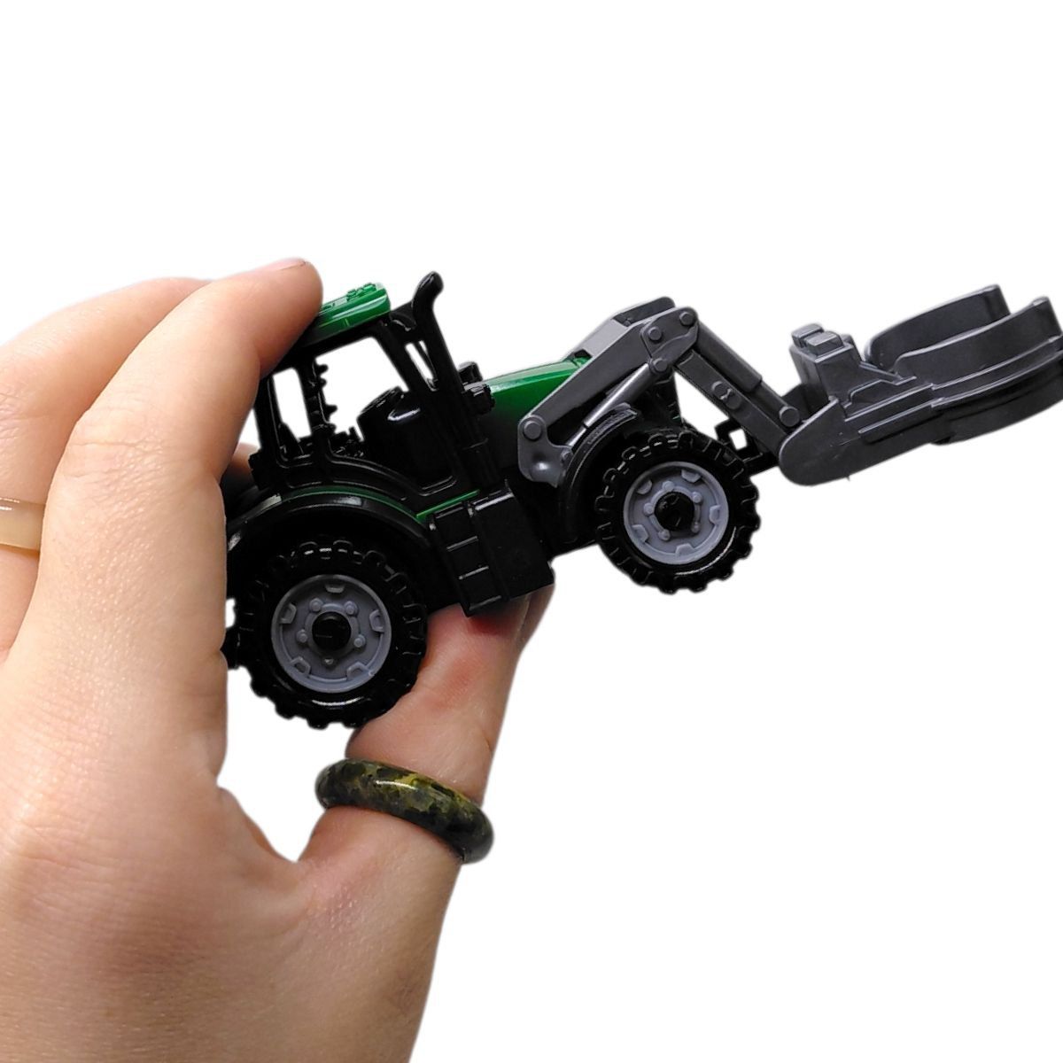 Машинка Спецтехніка.  Трактор 10 см (З КЛІЩАМИ)  фото 2