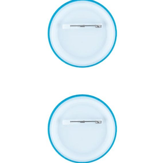 Значки світловідбиваючі, набір, блакитні  фото 2